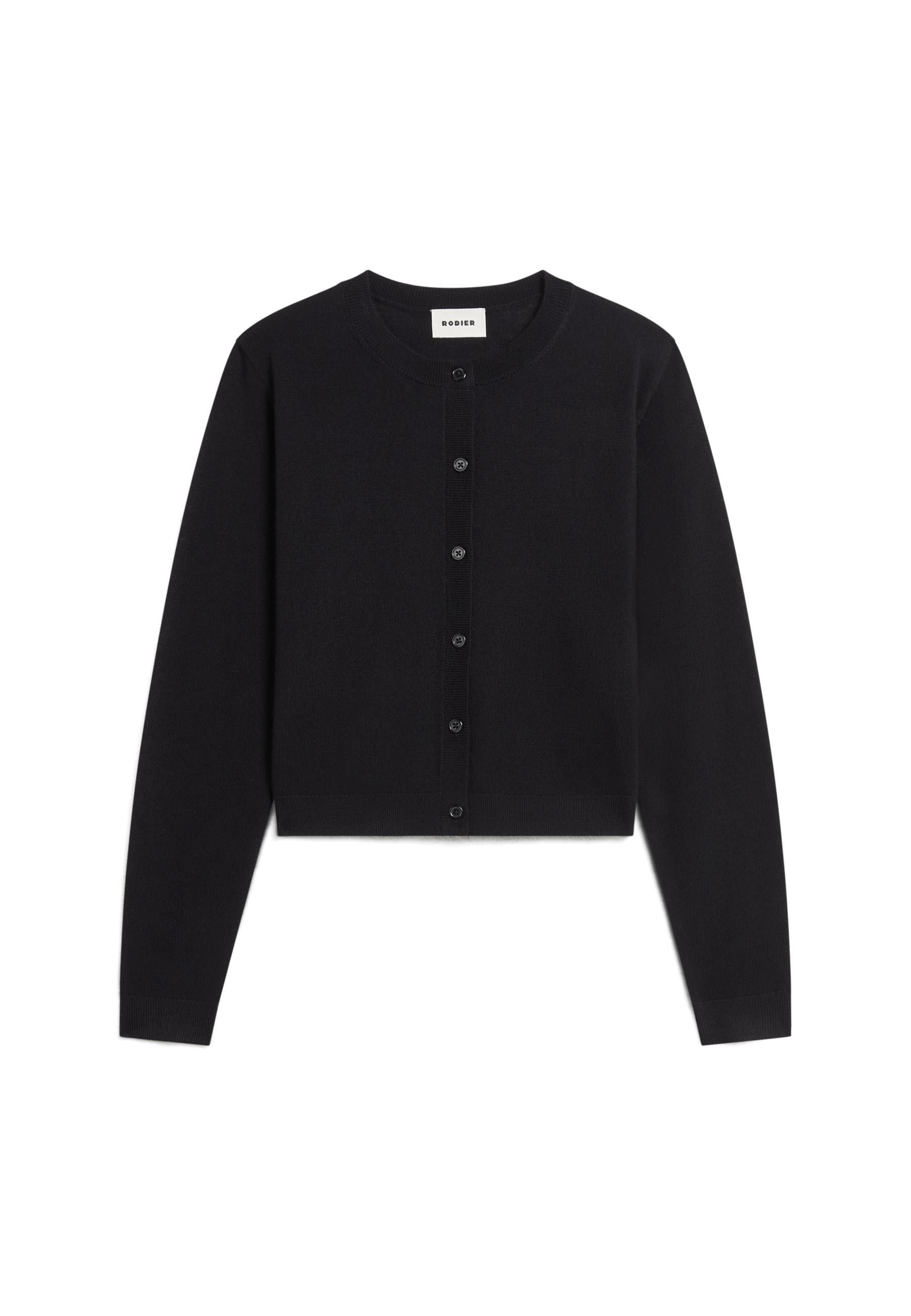 Short merino wool cardigan RODIER Black