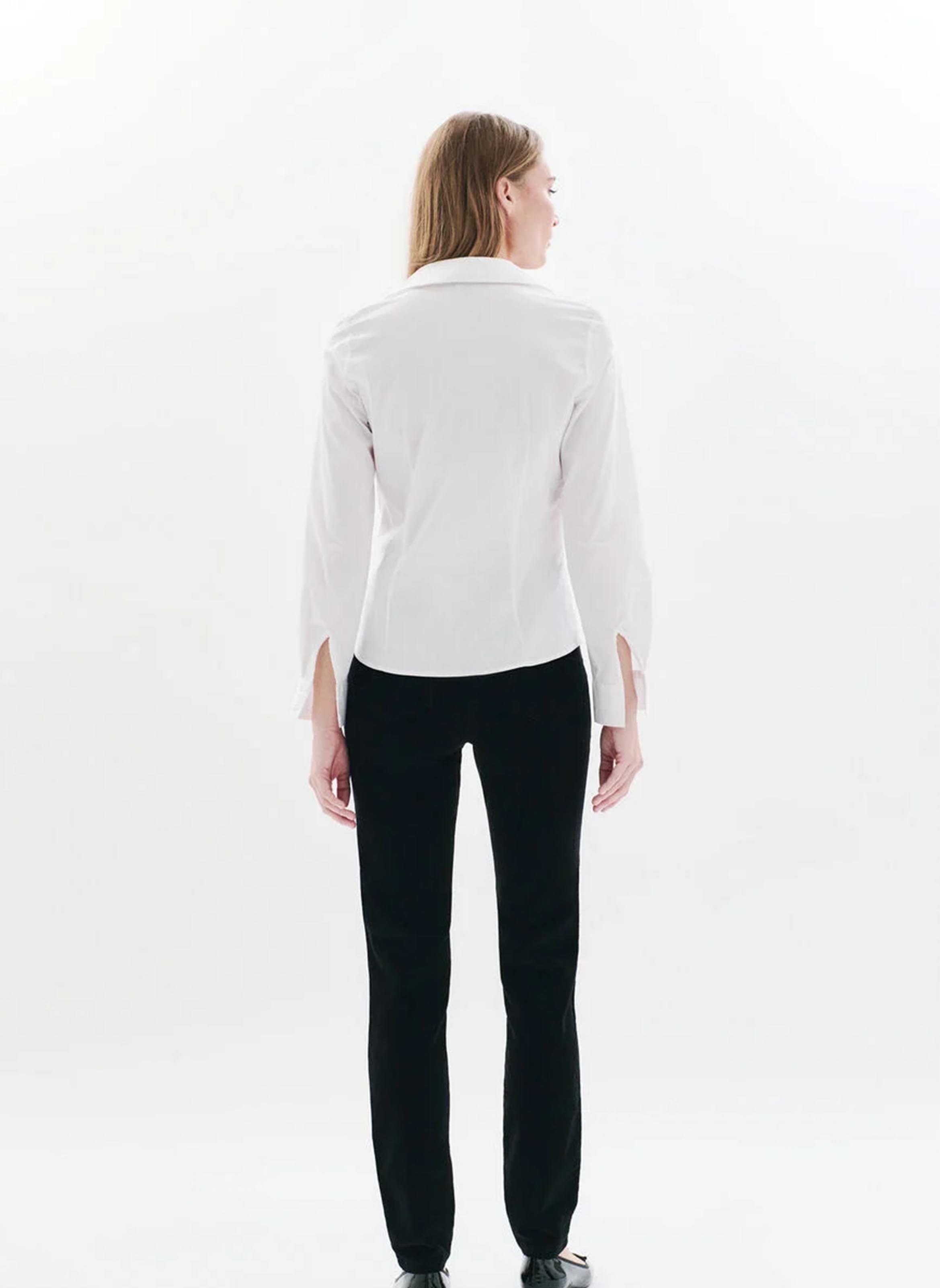 Classic collar in blended cotton CAROLL White