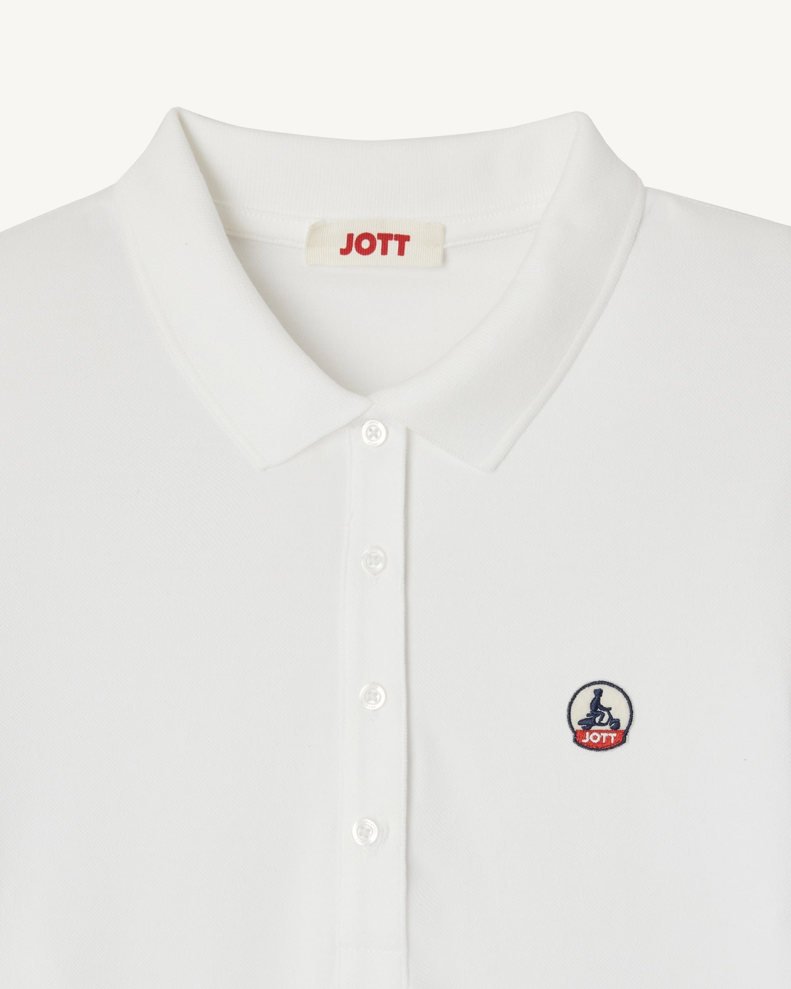 Organic cotton polo dress Palma JOTT White