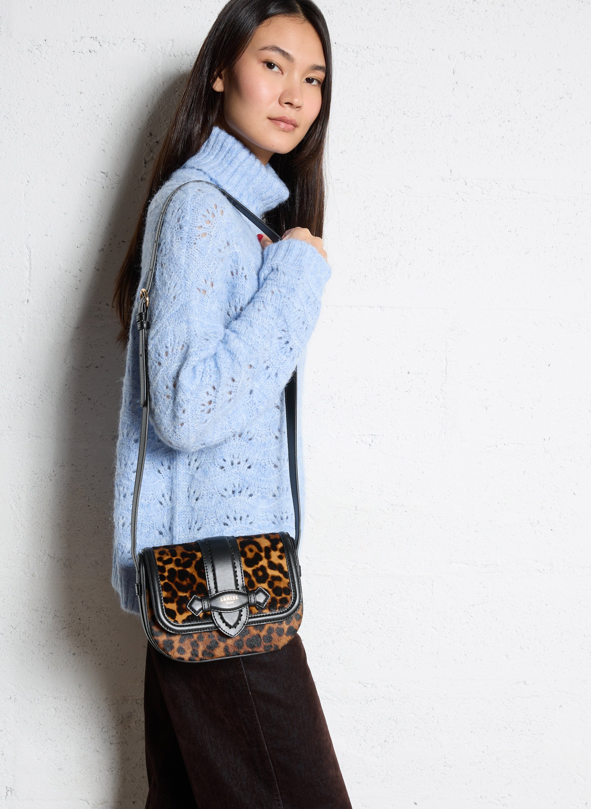 Sac bandoulière imprimé en cuir pony LANCEL Multicolore