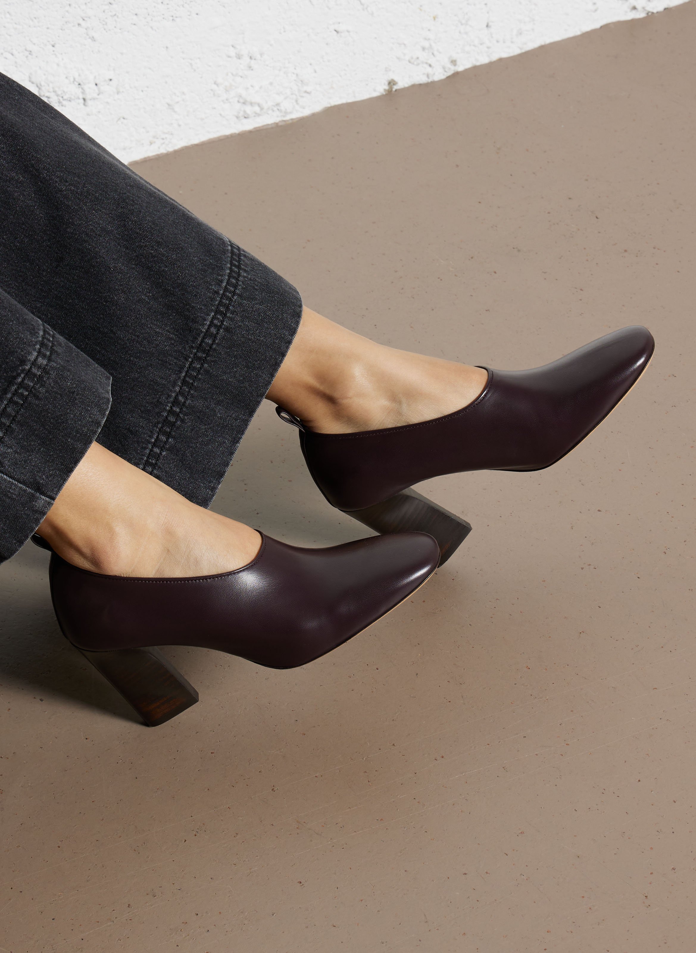 Beyou suede high heels  SOEUR Red