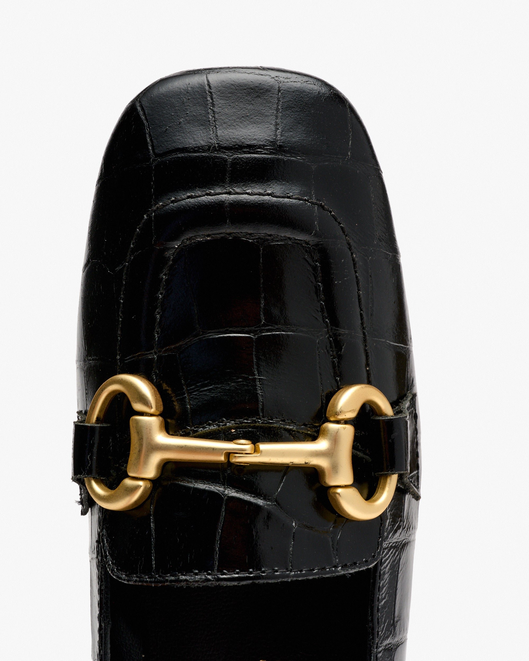 Black embossed leather heels PEDRO MIRALLES Black