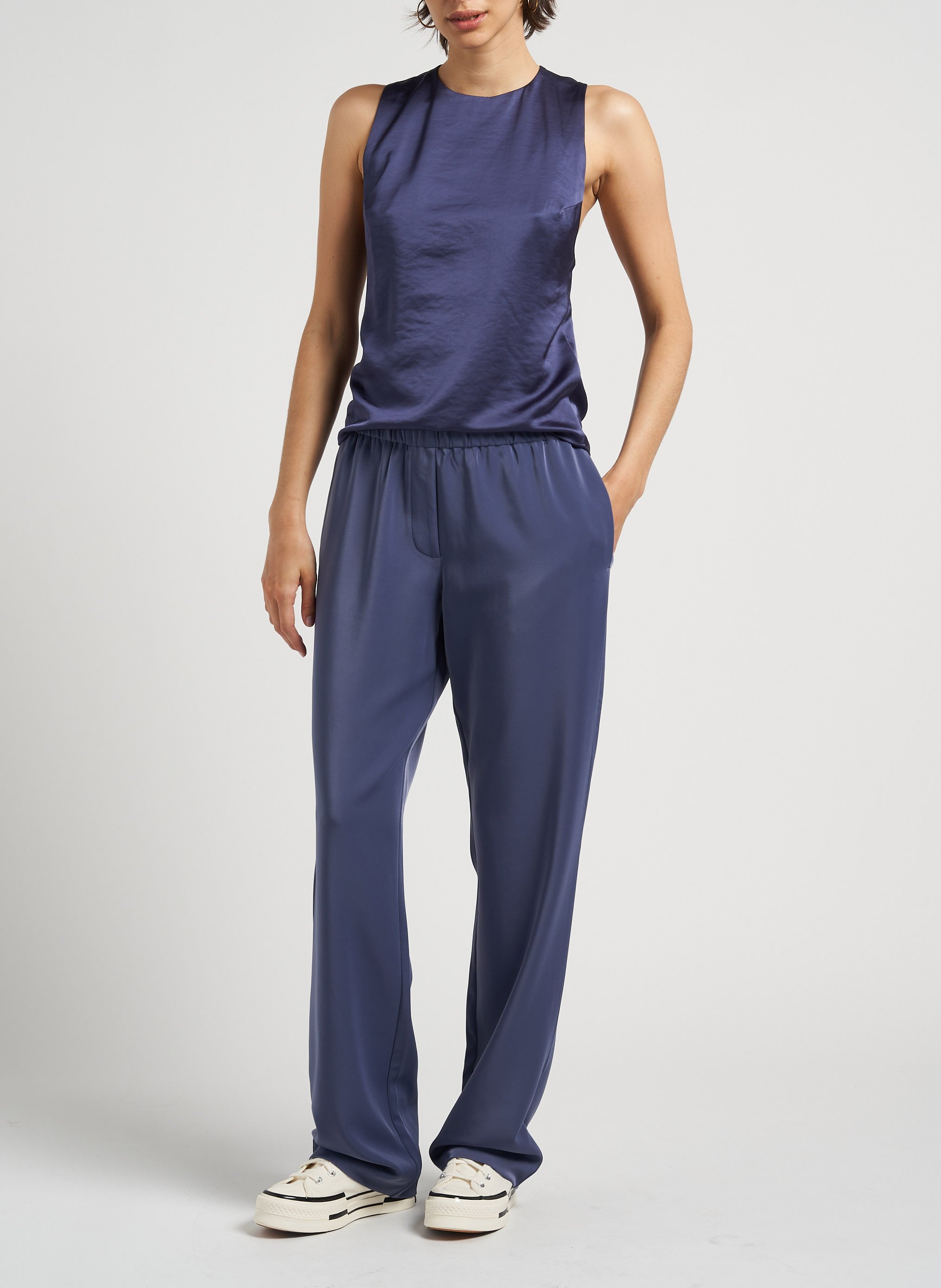 Rundhals-Top SAMSOE SAMSOE Blau