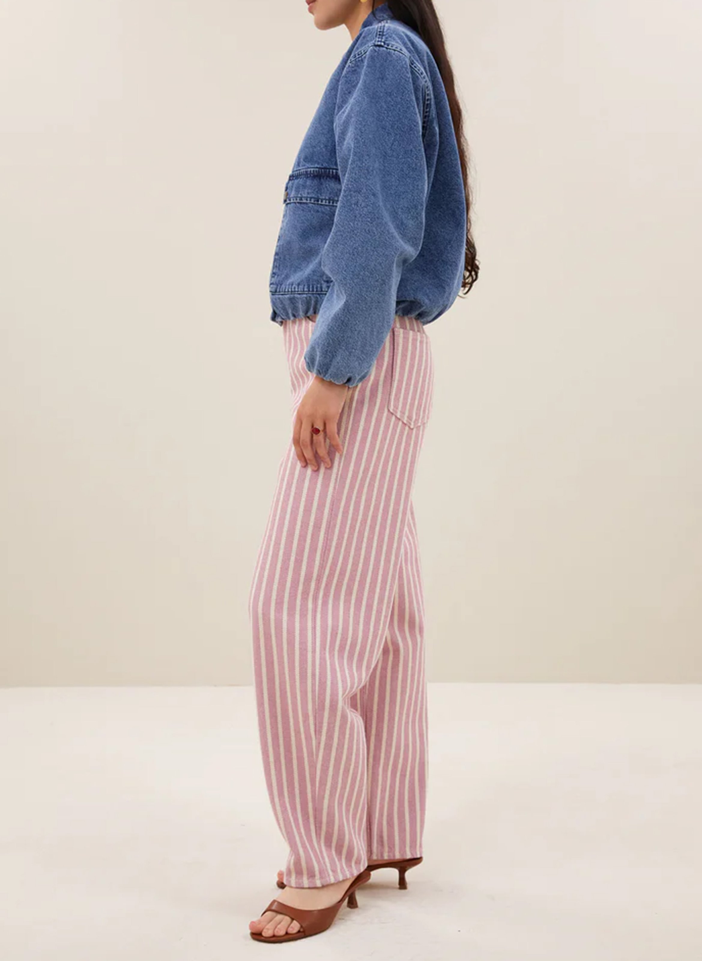 Veste oversize col teddy en coton bio BY BAR Jean Stone