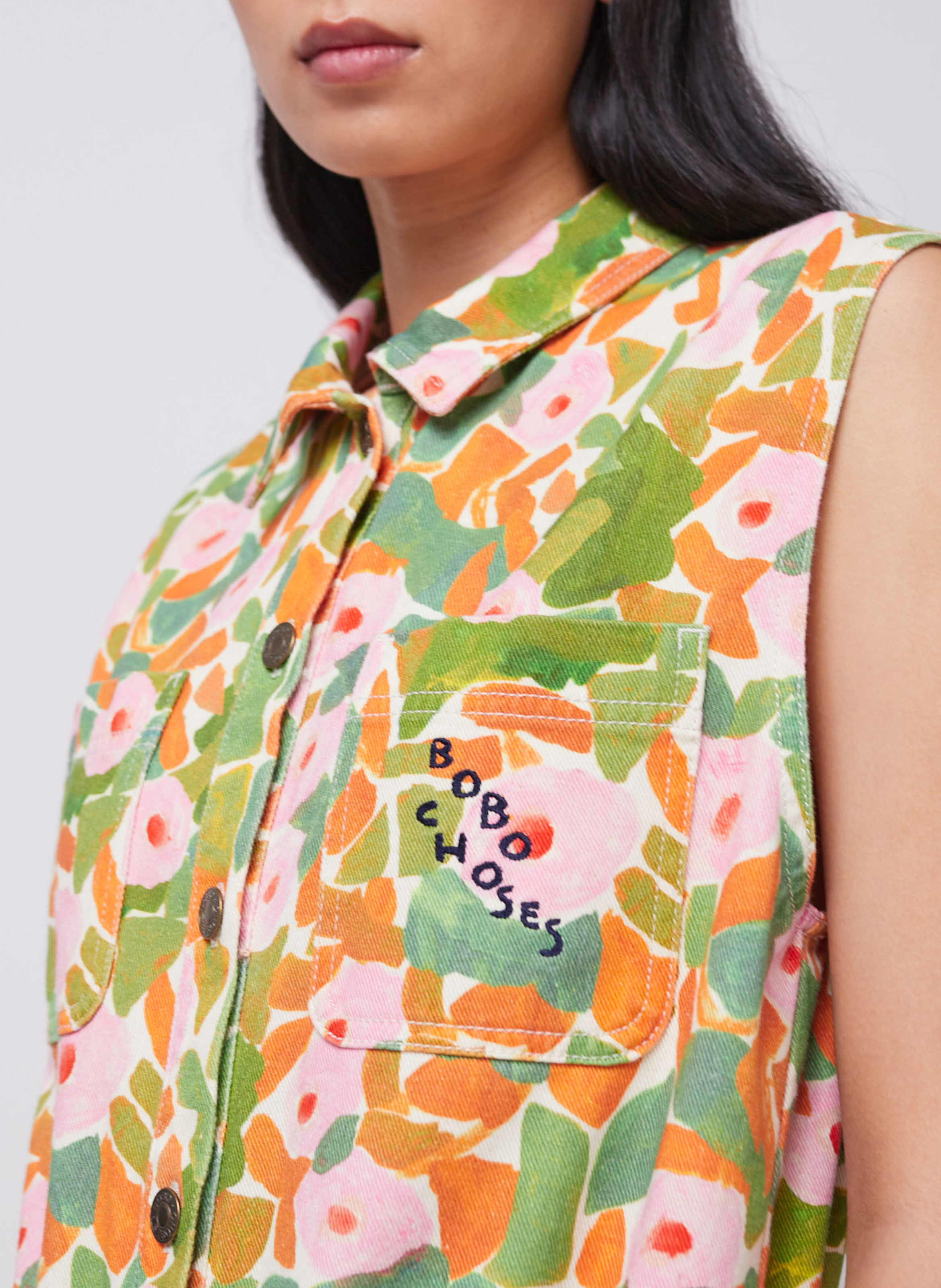 Sleeveless floral straight jumpsuit BOBO CHOSES Multicolored