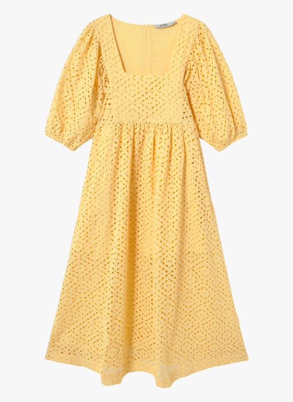 Embroidered cotton dress Yellow The tiny big sister - Women | Place des Tendances Embroidered cotton dress Yellow The tiny big sister - Women | Place des Tendances