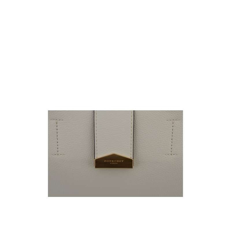 Calfskin leather handbag Beige