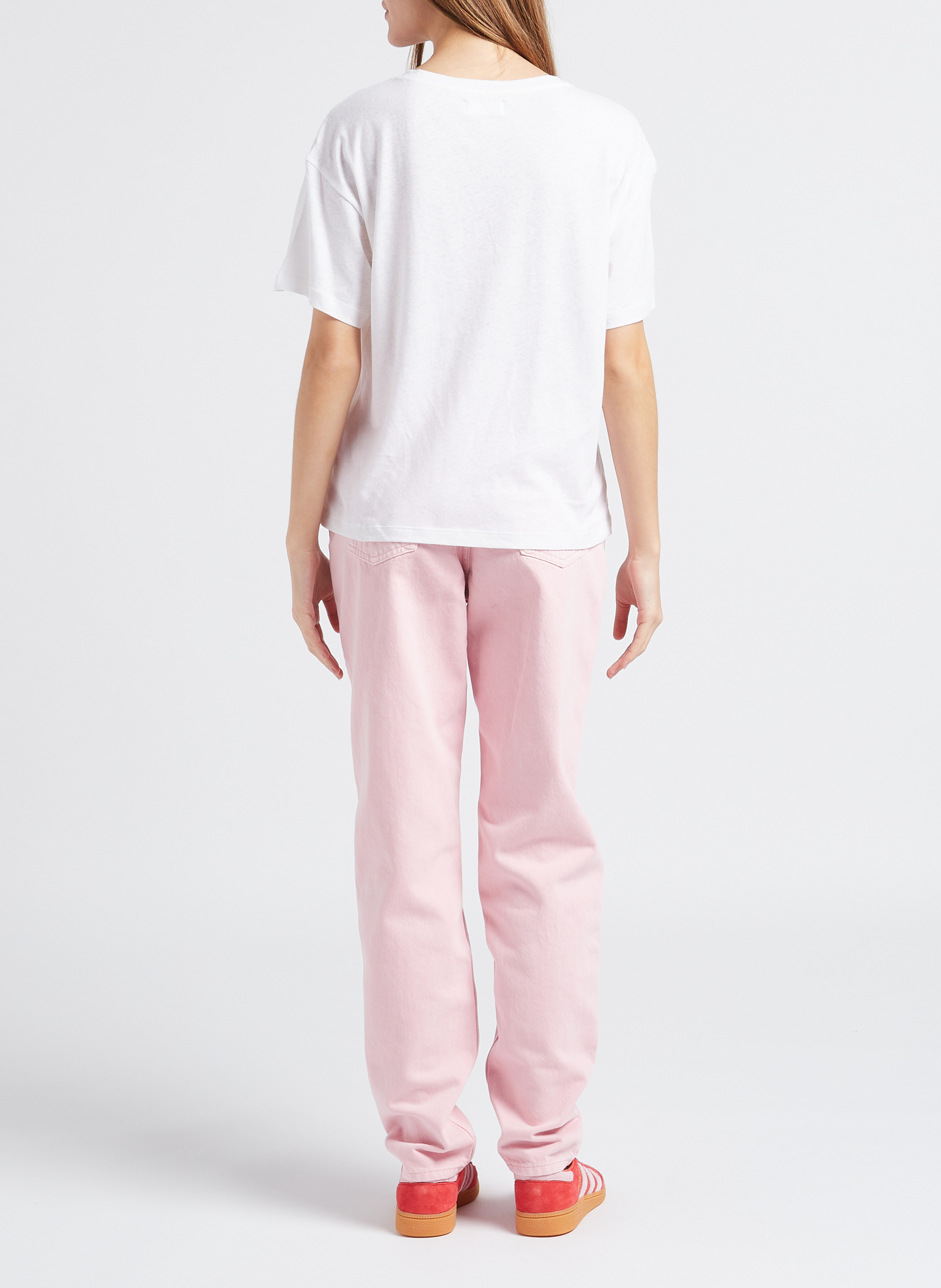 Mom Jeans aus Baumwolle LEVI'S Rot