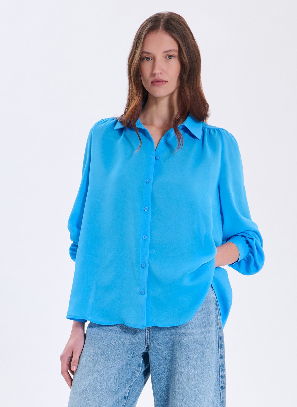 Chemise oversize col classique ZAPA Bleu