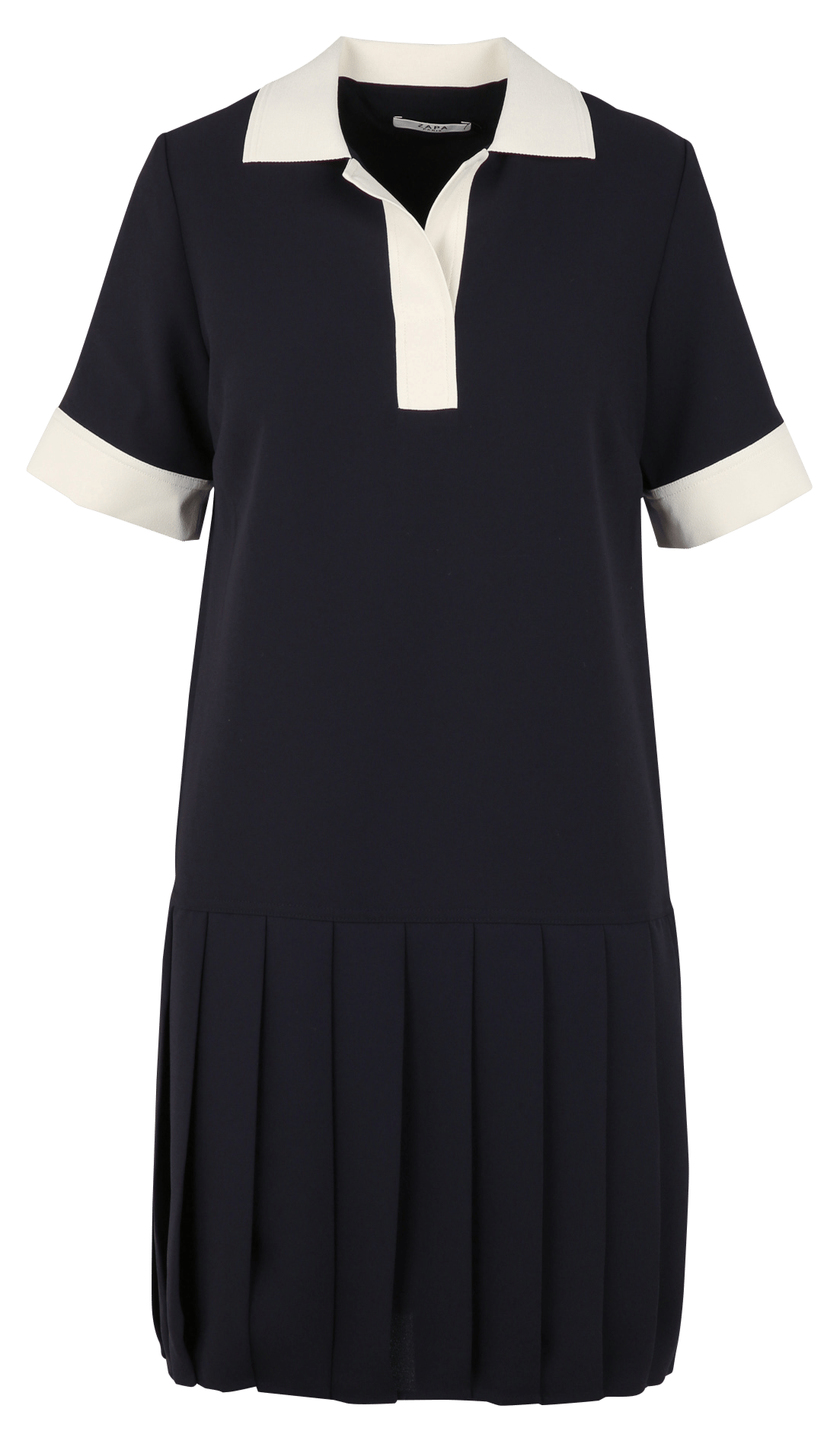 Robe courte col polo ZAPA Bleu