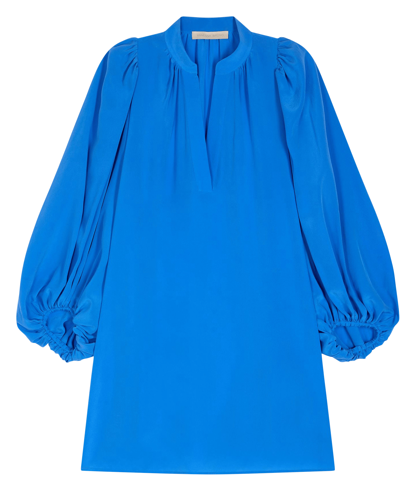 Jurk van zijde Blauw