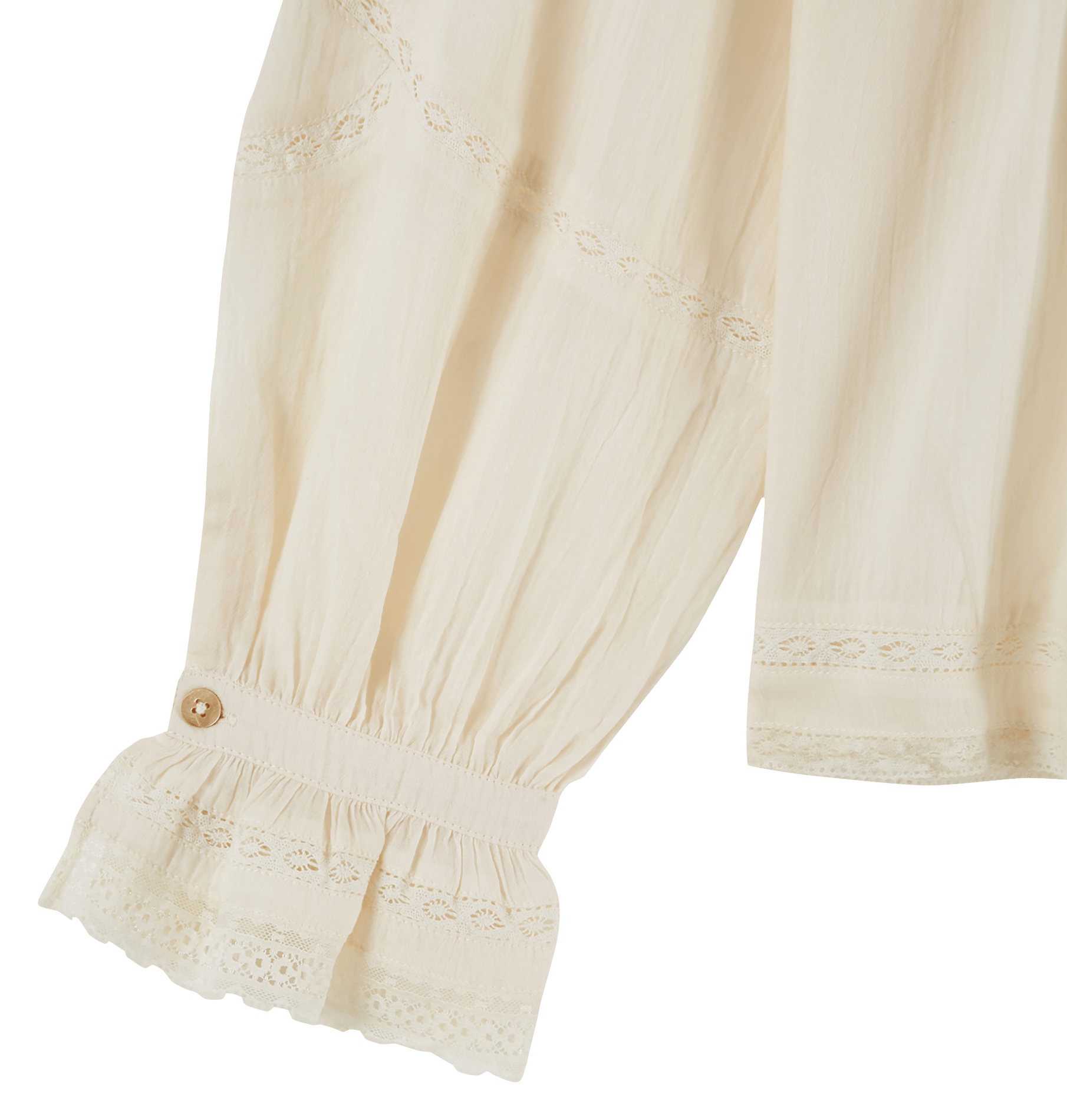 Blouse col classique en coton EMILE ET IDA Beige