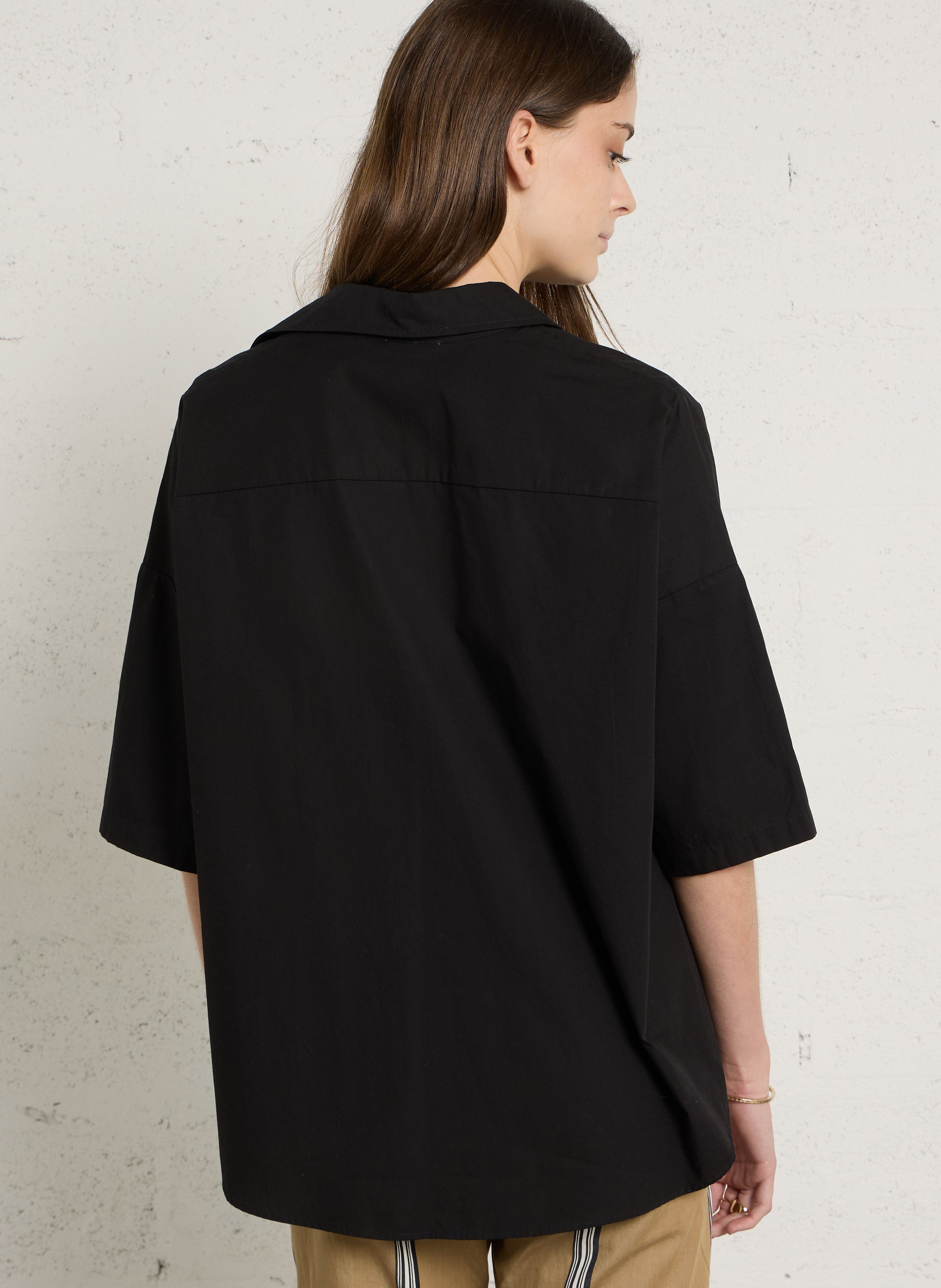 Chemise oversize en coton DIEGA Noir