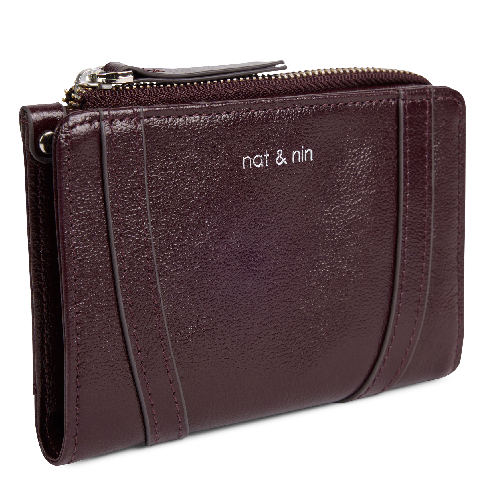 Portefeuille en cuir  | Violet NAT & NIN Femme