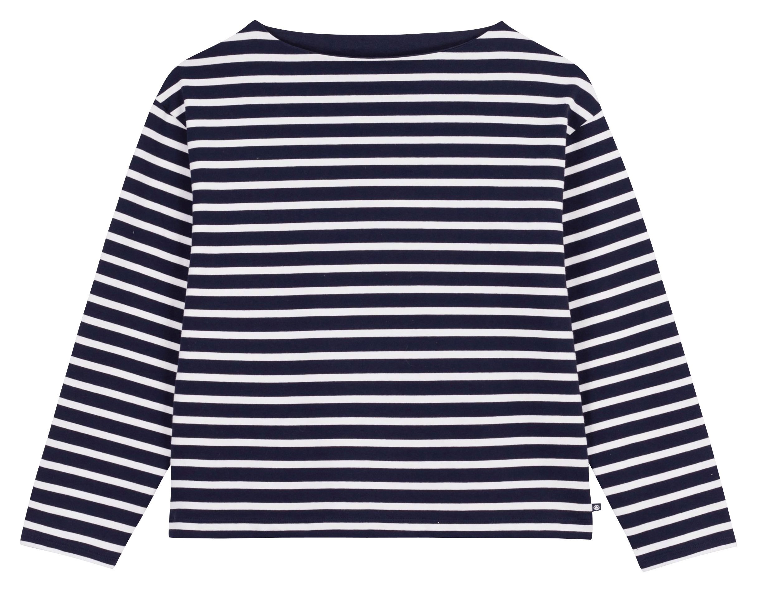 Tee-shirt droit à rayures PETIT BATEAU Gris