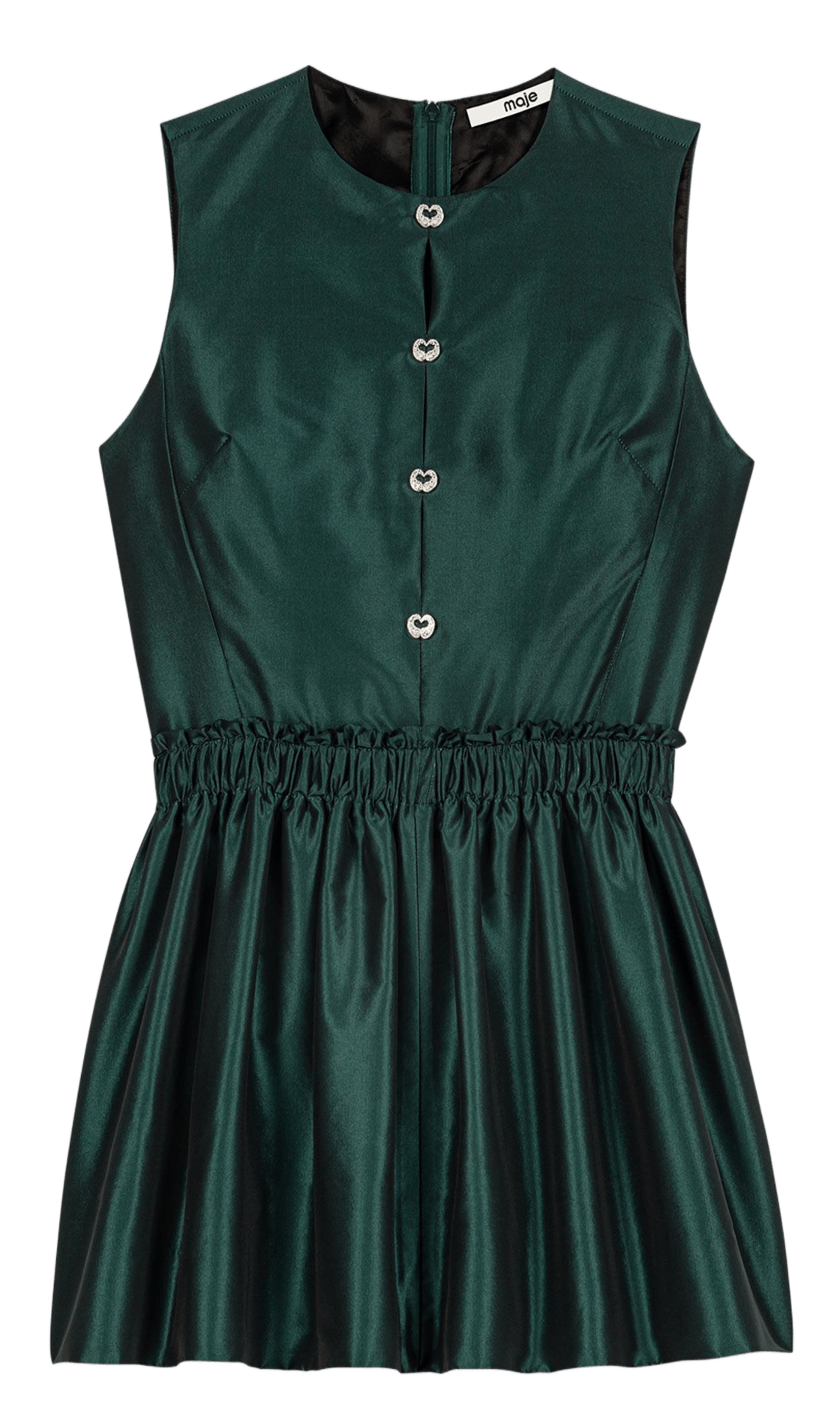 Robe courte col rond MAJE Vert