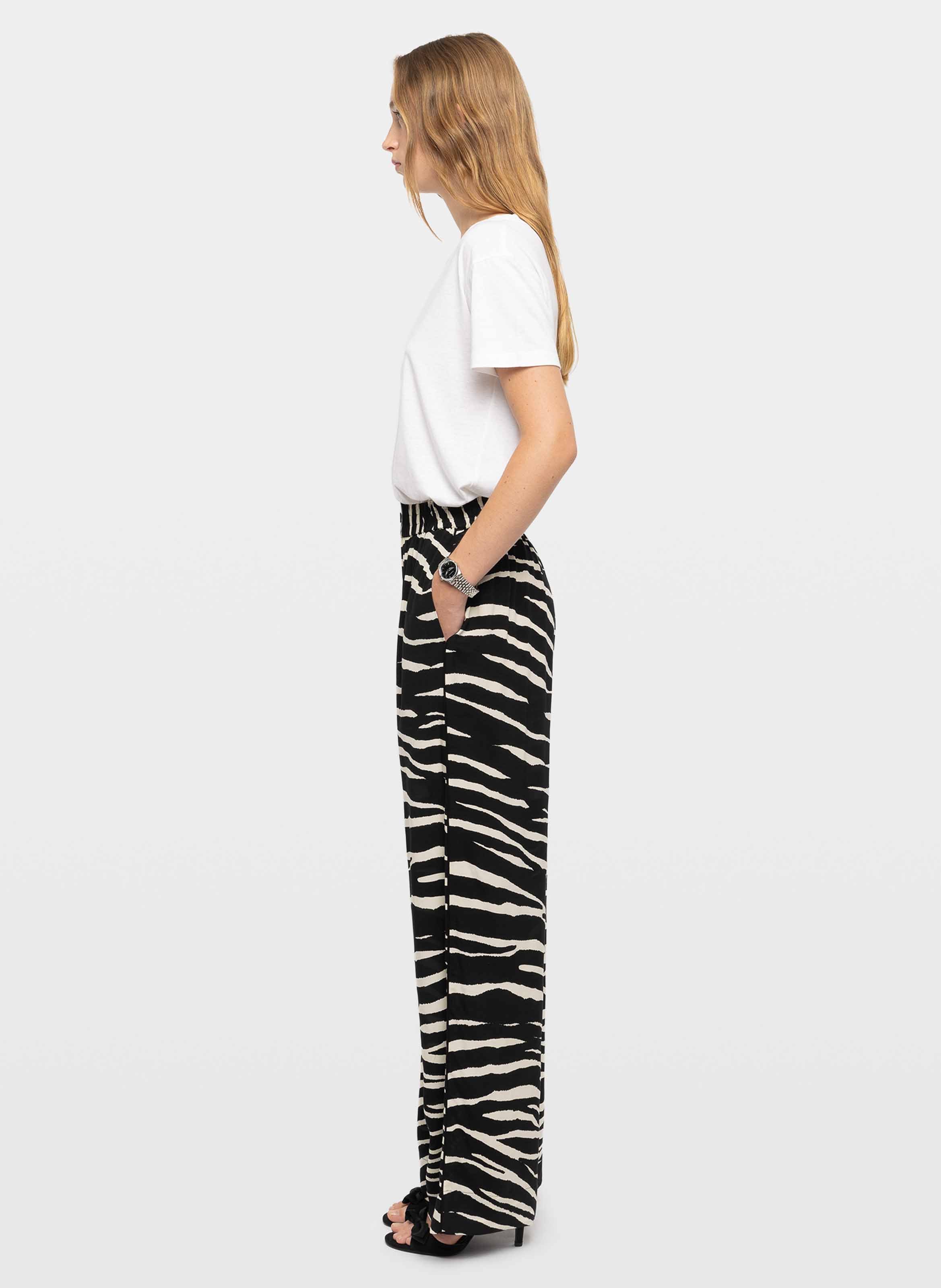 Wijde gestreepte broek ZADIG&VOLTAIRE Zwart
