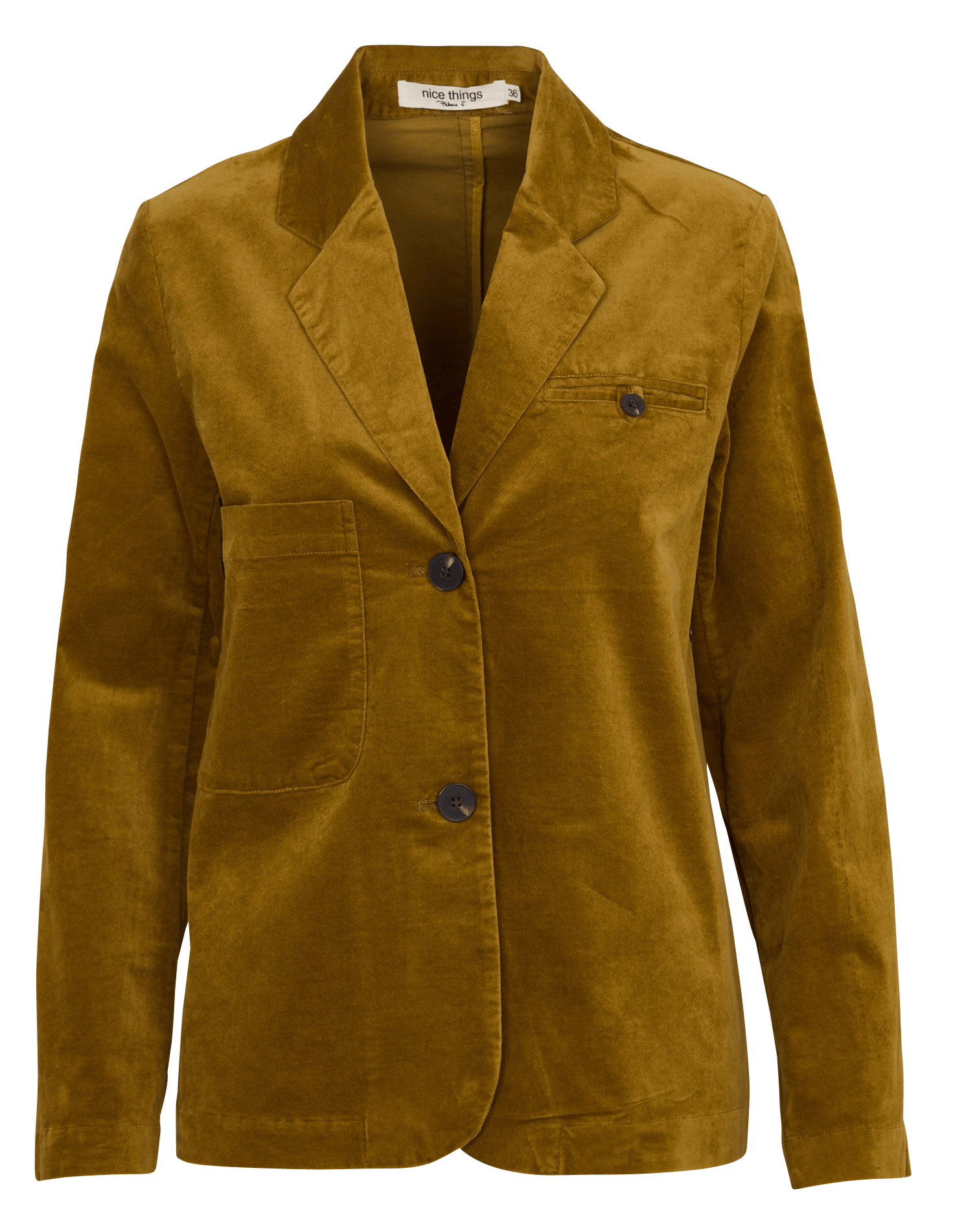 Blazer slim velours en coton mélangé NICE THINGS