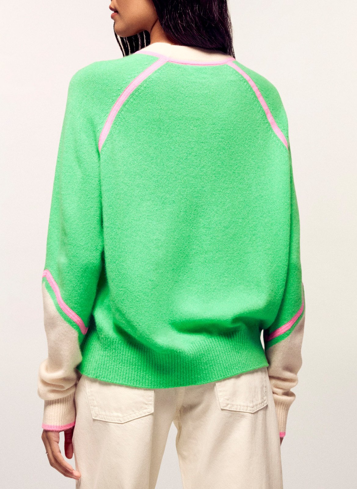 Pull ample col rond en cachemire FROM FUTURE Vert