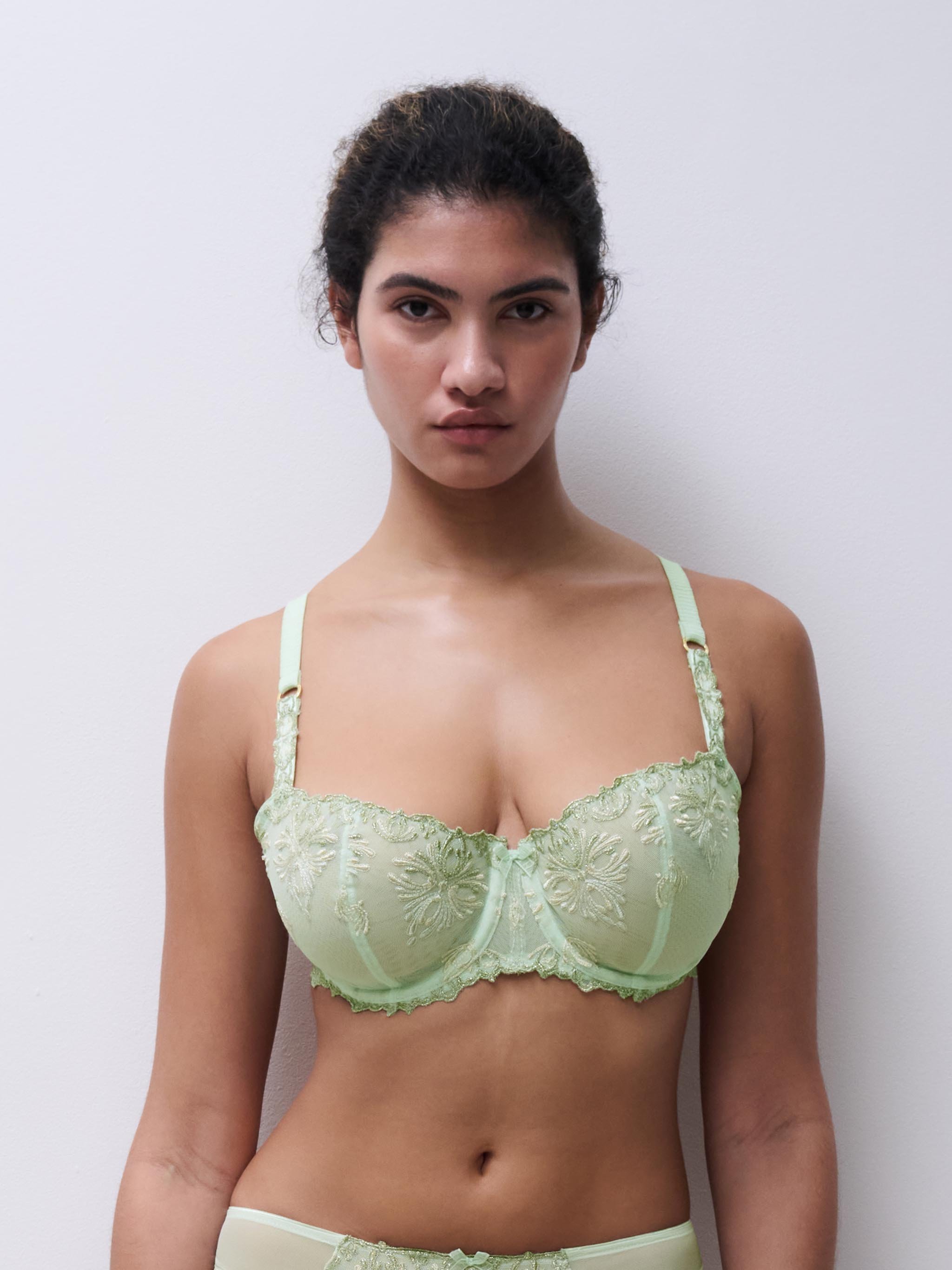 Soutien-gorge corbeille broderie italienne CHANTELLE Vert