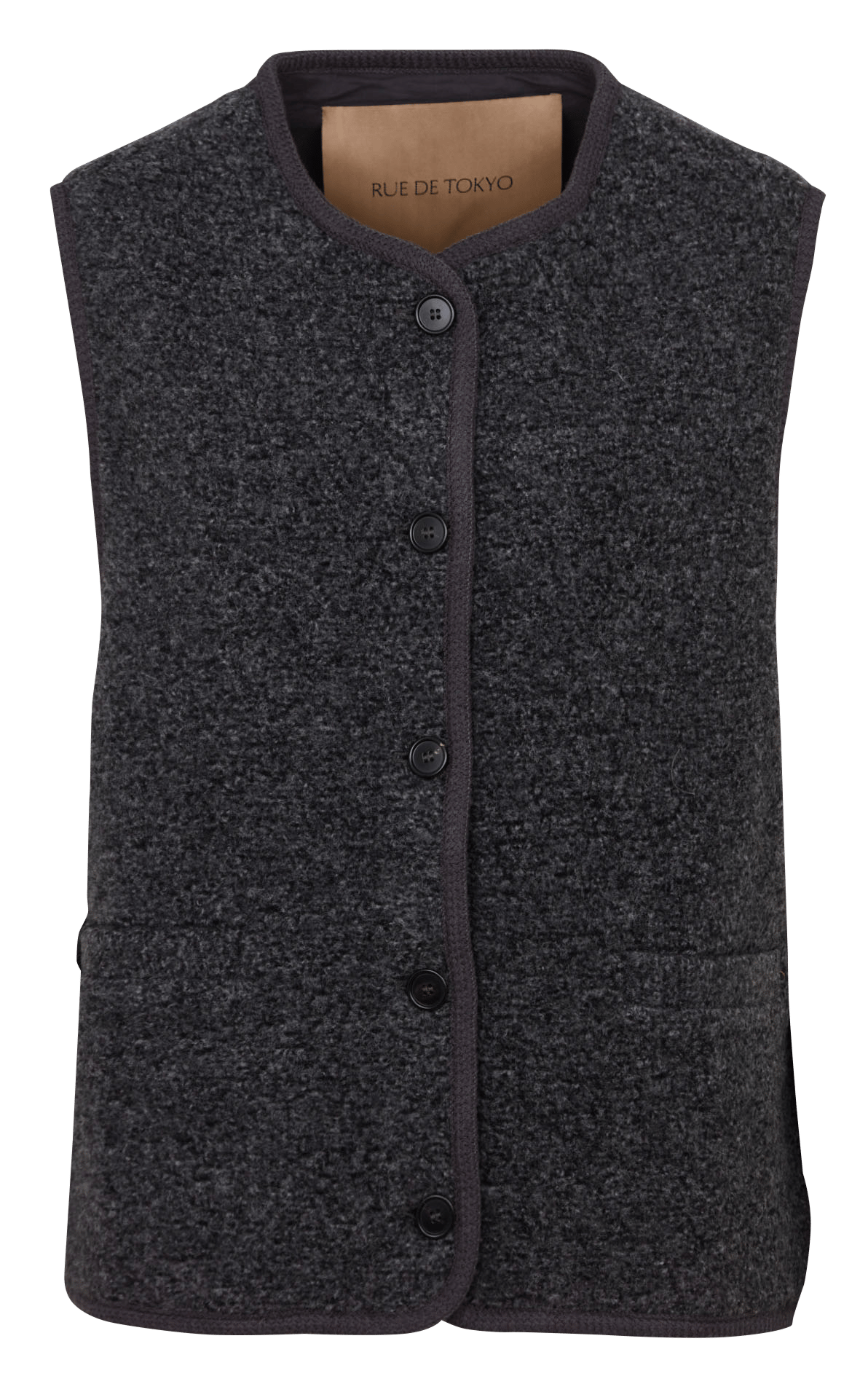 Round-neck mixed-knit cardigan RUE DE TOKYO