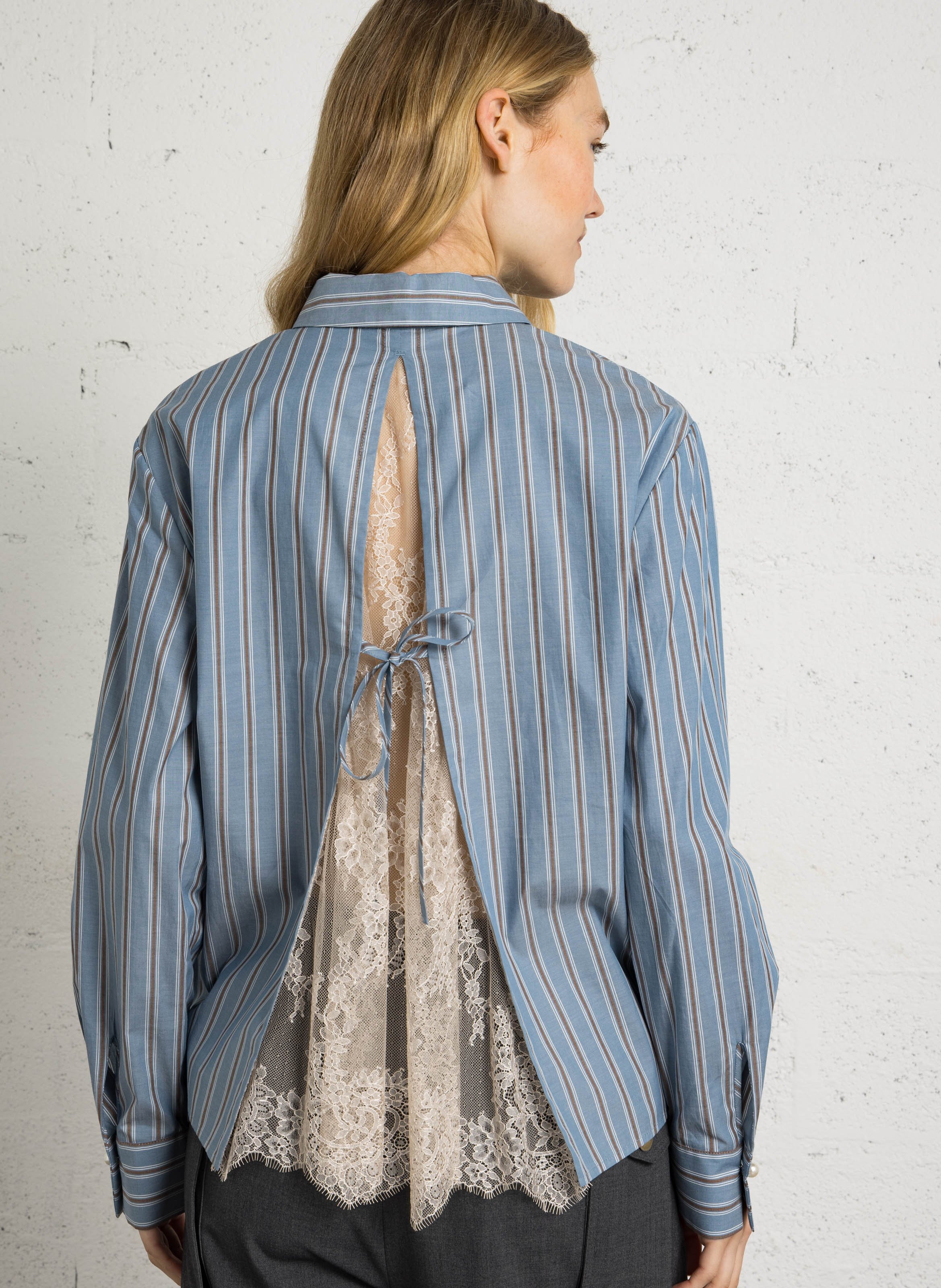Katoenen oversized overhemd LIU JO Blauw