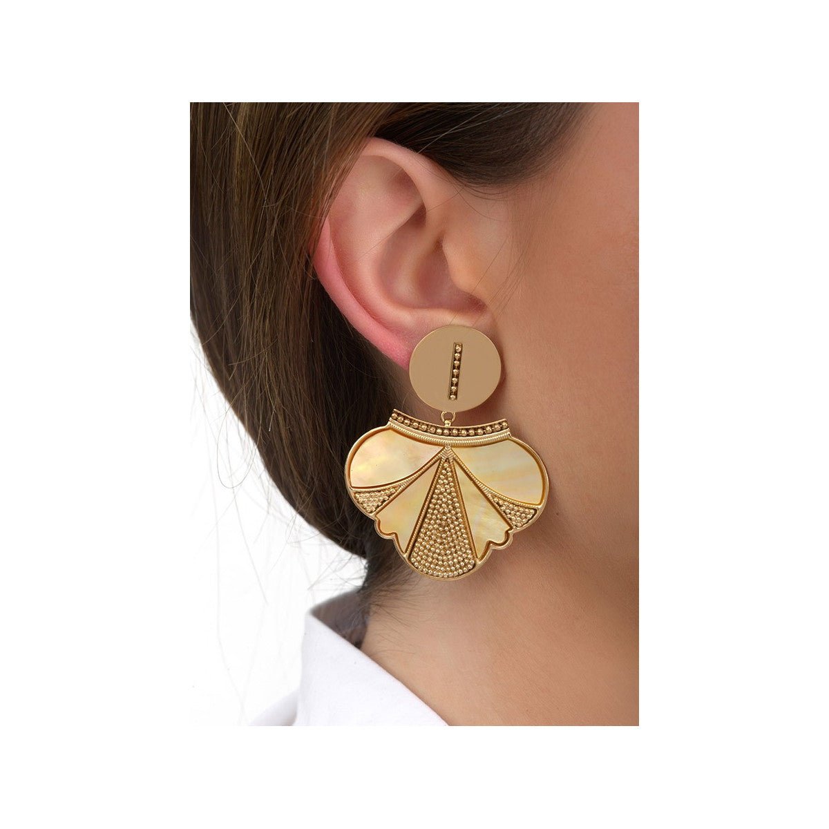 Stud earrings SATELLITE PARIS Yellow