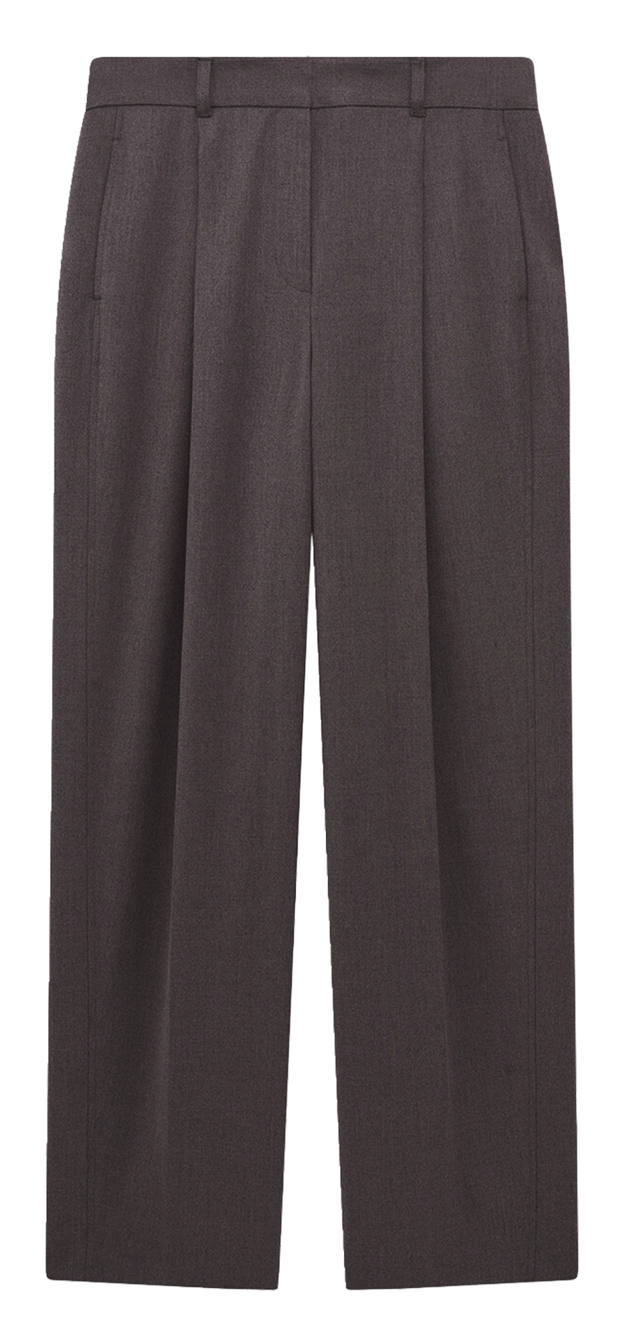 Pantalon droit à plis CAROLL Gris