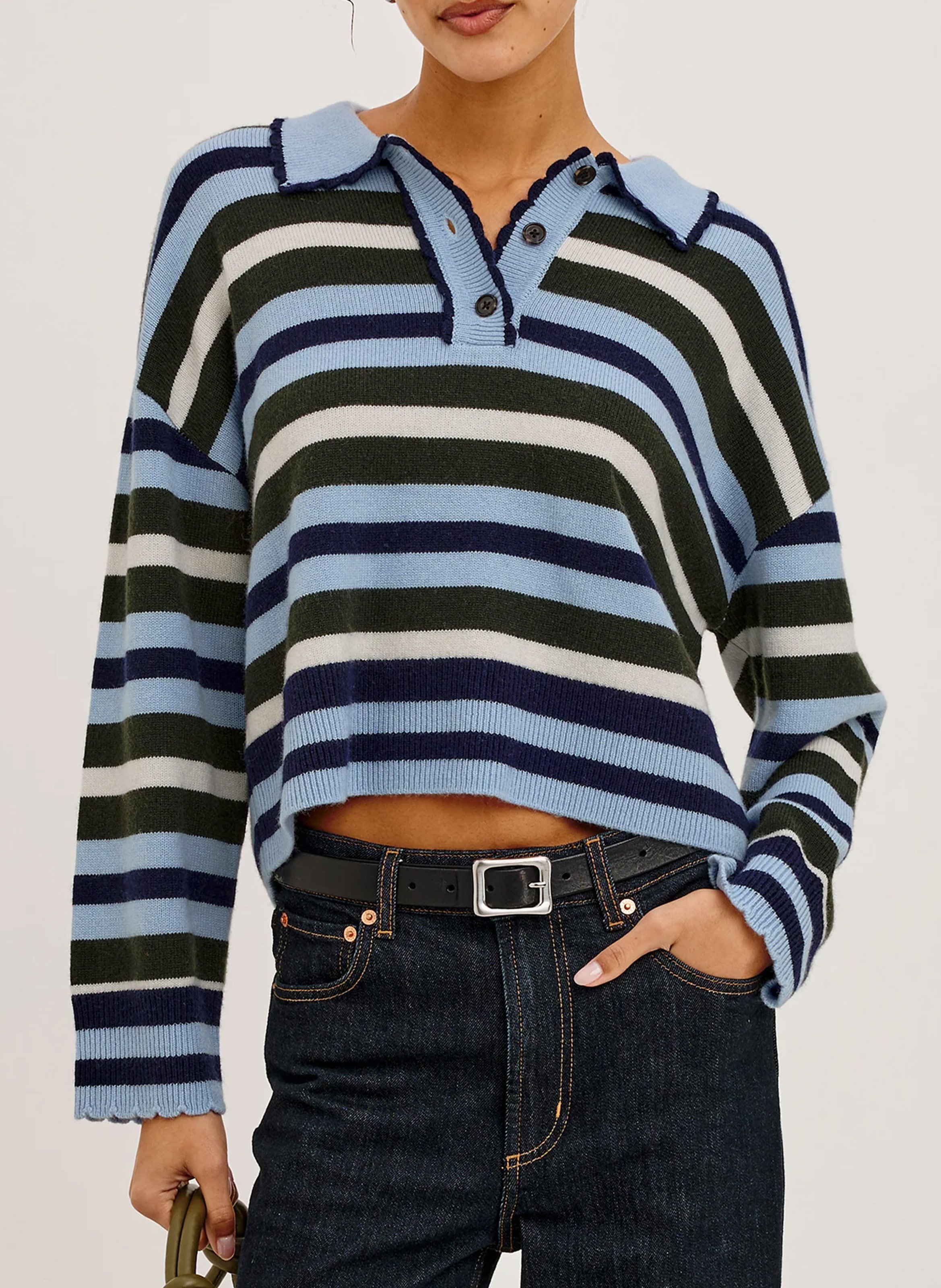 Pull droit à rayures RAILS Multicolore