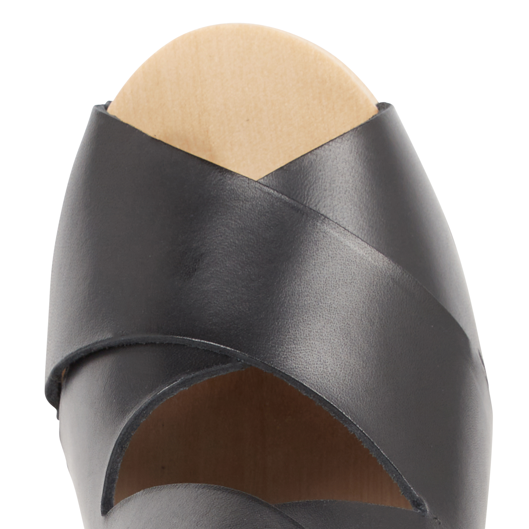 Leren sandalen met hak SABOTS YOUYOU Zwart