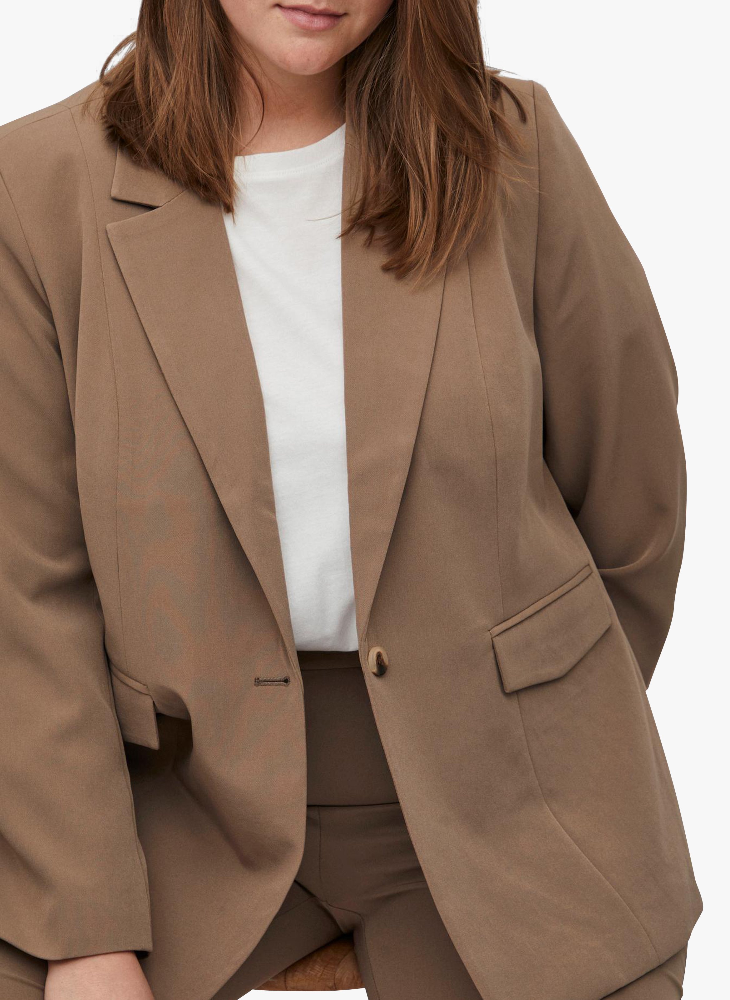 Veste de tailleur droite  EVOKED Marron