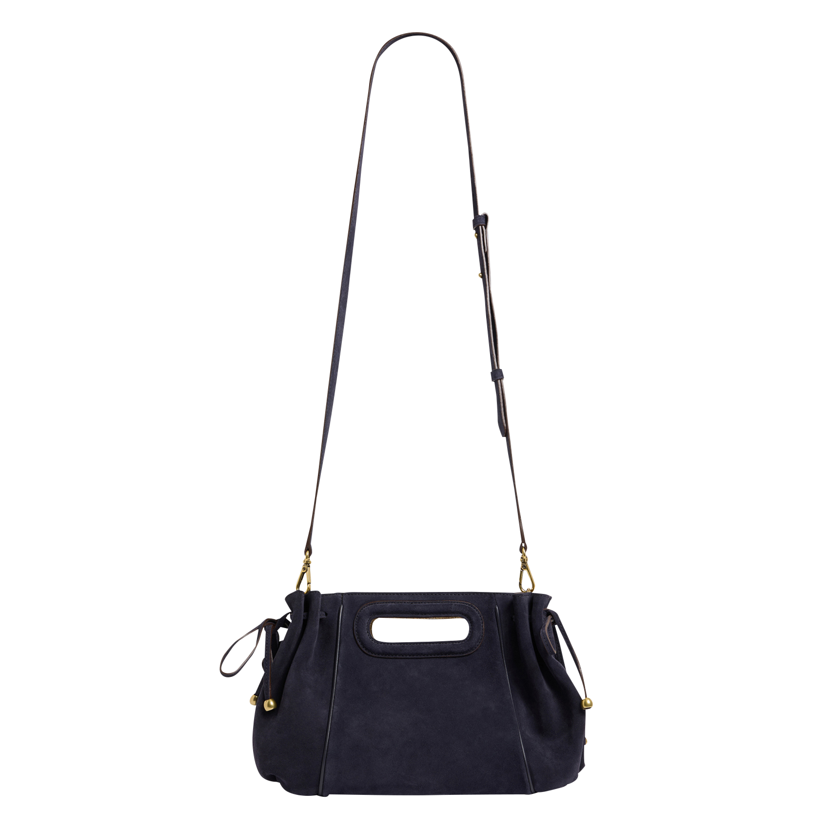 Sac bandoulière en cuir velours GERARD DAREL Bleu