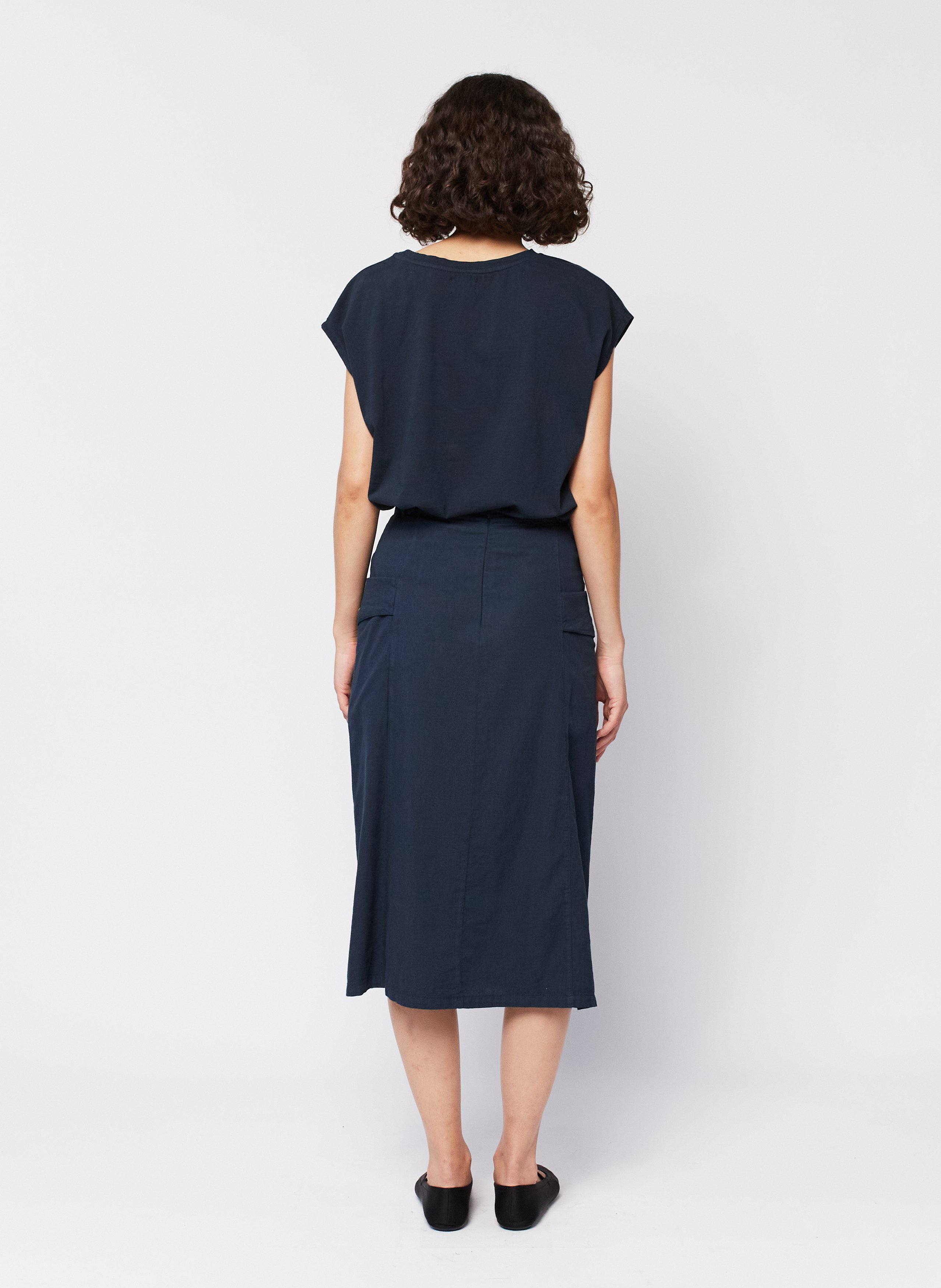 Rechte rok | linnen/katoenblend BOBO CHOSES Blauw