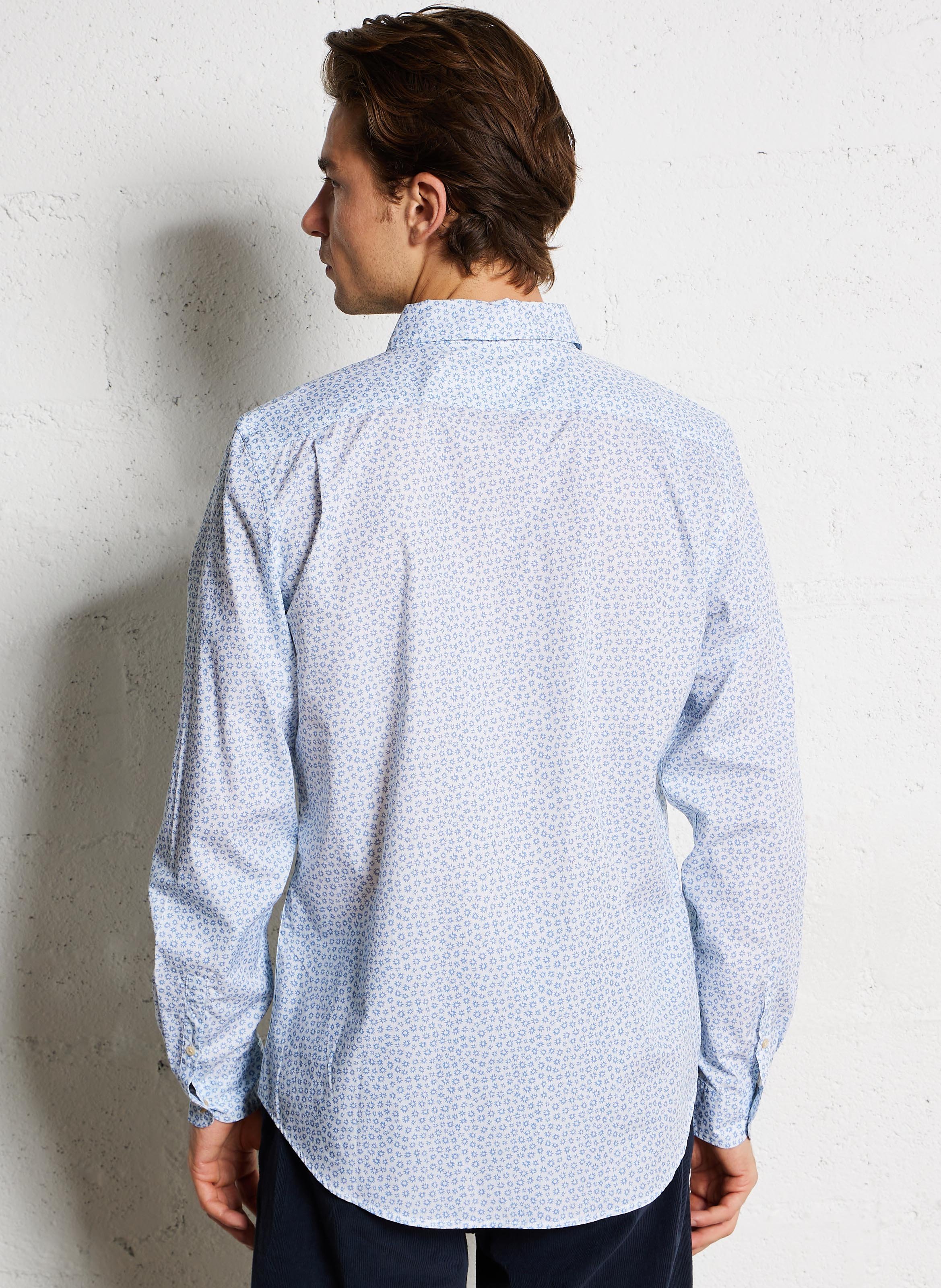 Chemise ajustée imprimée en coton  PAUL SMITH Bleu