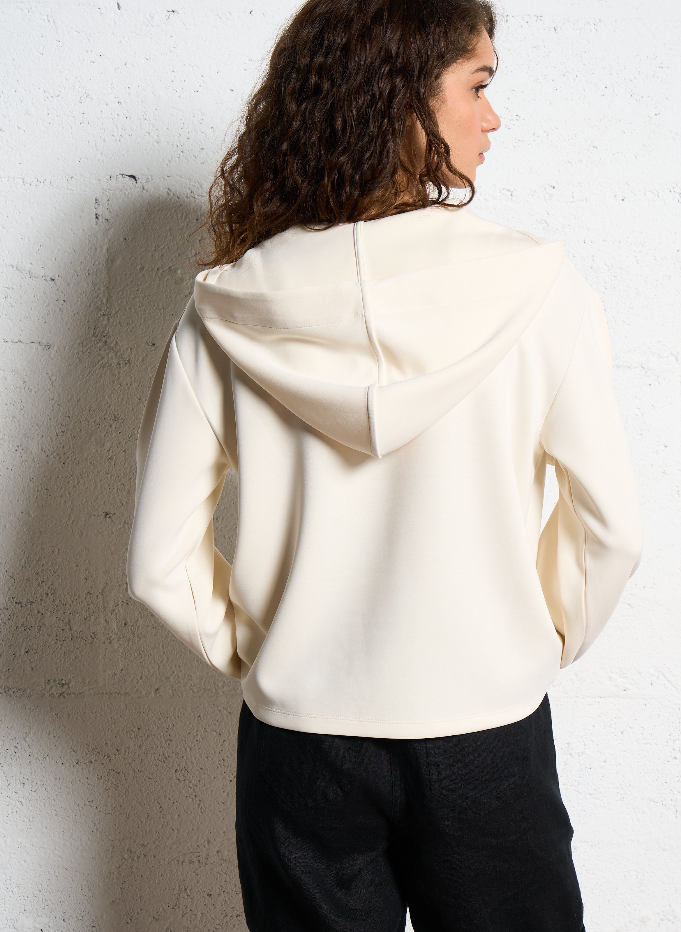 Sweat-shirt ample à capuche  MAISON 123 Beige