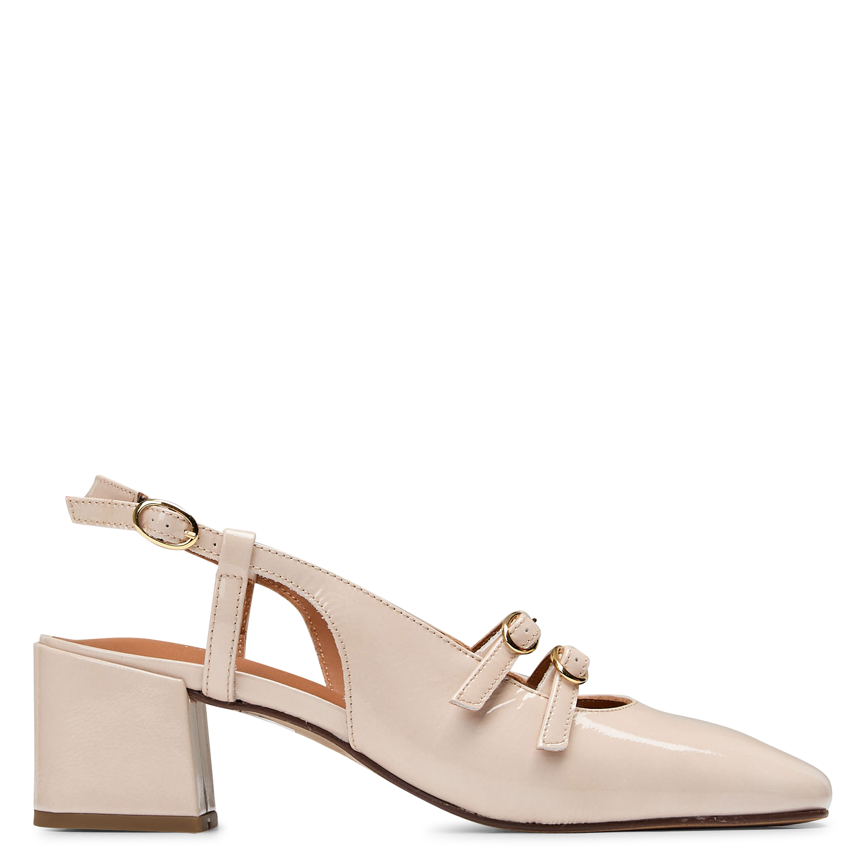 Leather mid-calf boots with pointed toe MAISON TOUFET Beige