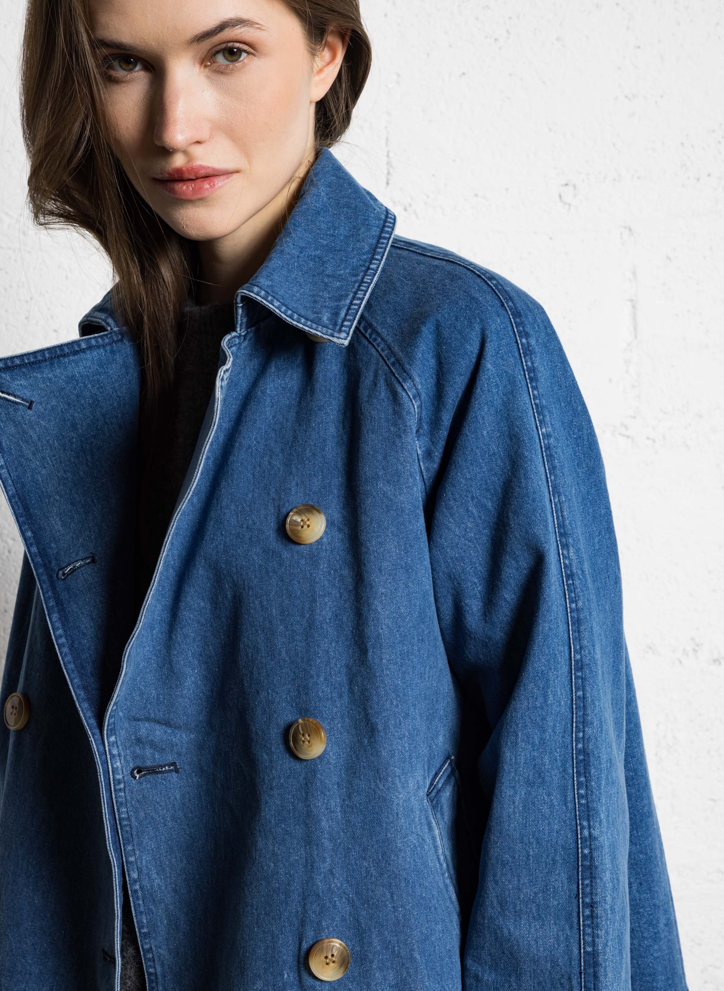 Veste oversize en coton BELLA JONES Bleu