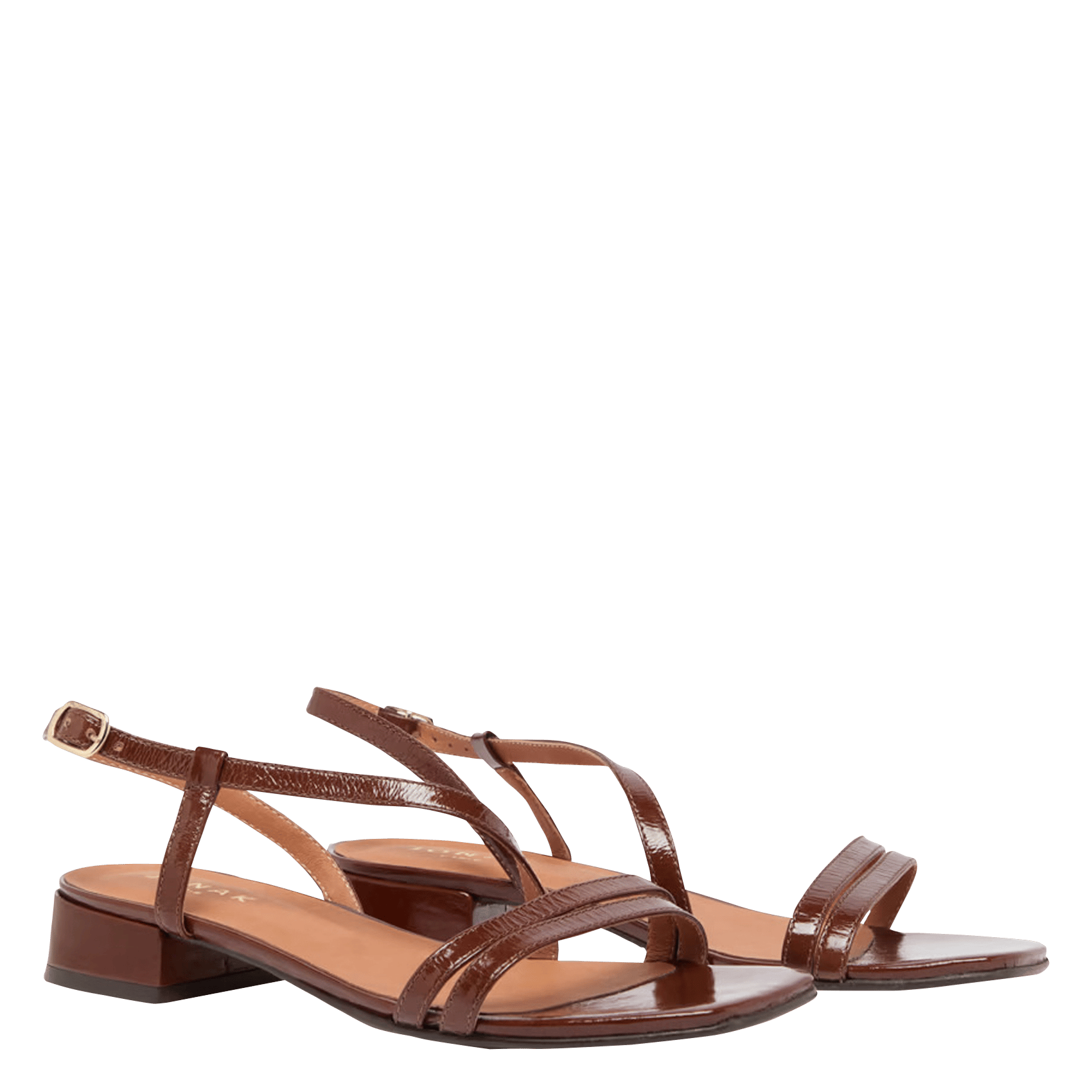 Alice heeled leather sandals JONAK Brown
