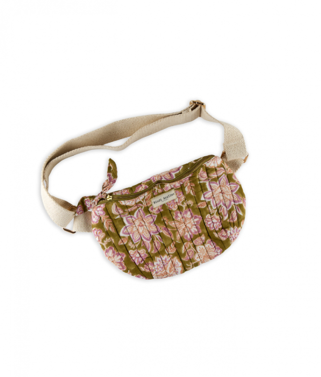 Printed canvas waist bag BINDI ATELIER