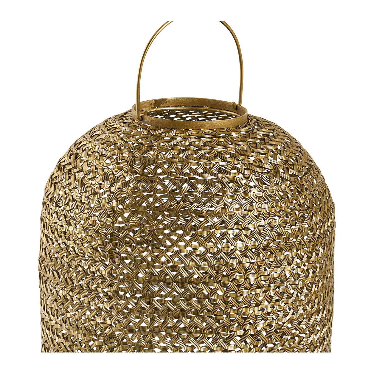 Woven metal lantern BLANC D'IVOIRE Golden