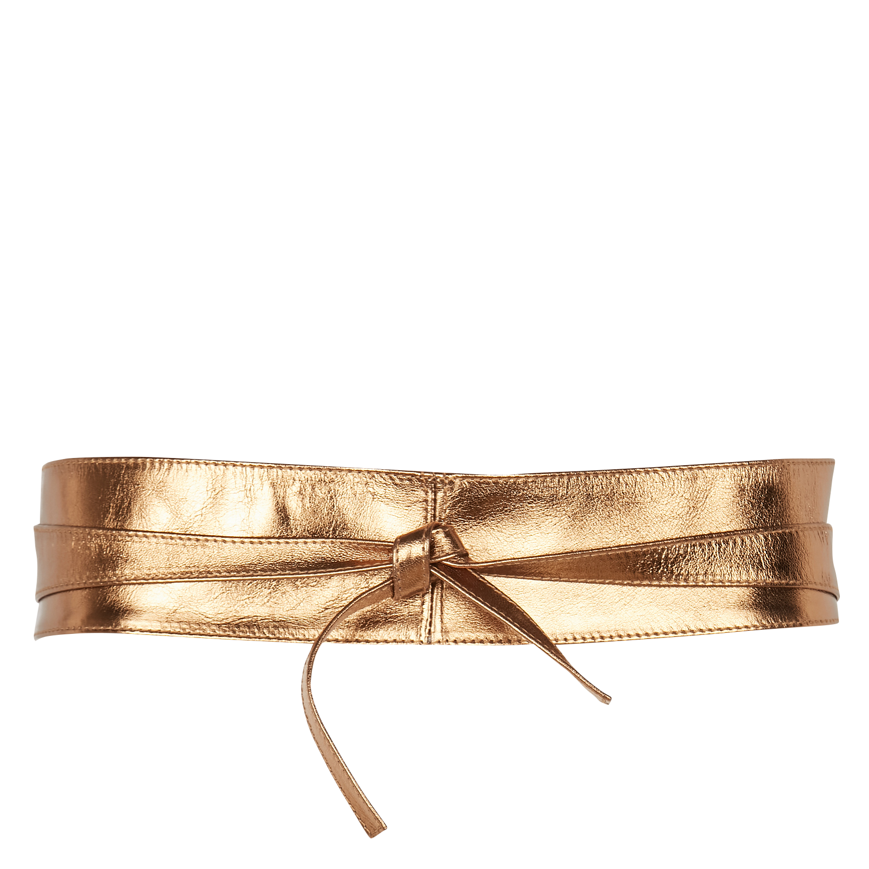 Calfskin leather tie belt LA FEE MARABOUTEE Yellow