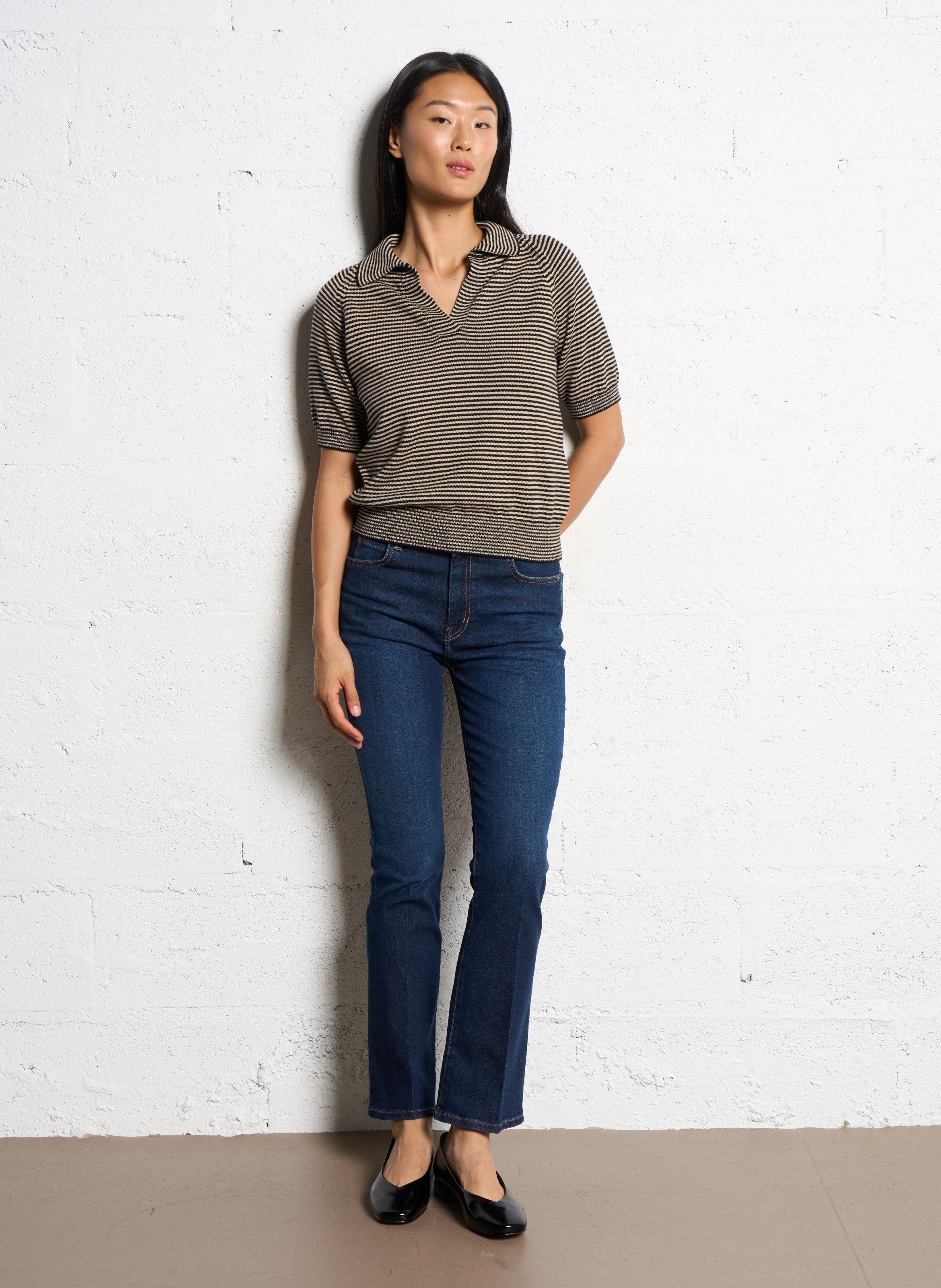 Jean bootcut en coton mélangé MAX MARA WEEK END Bleu