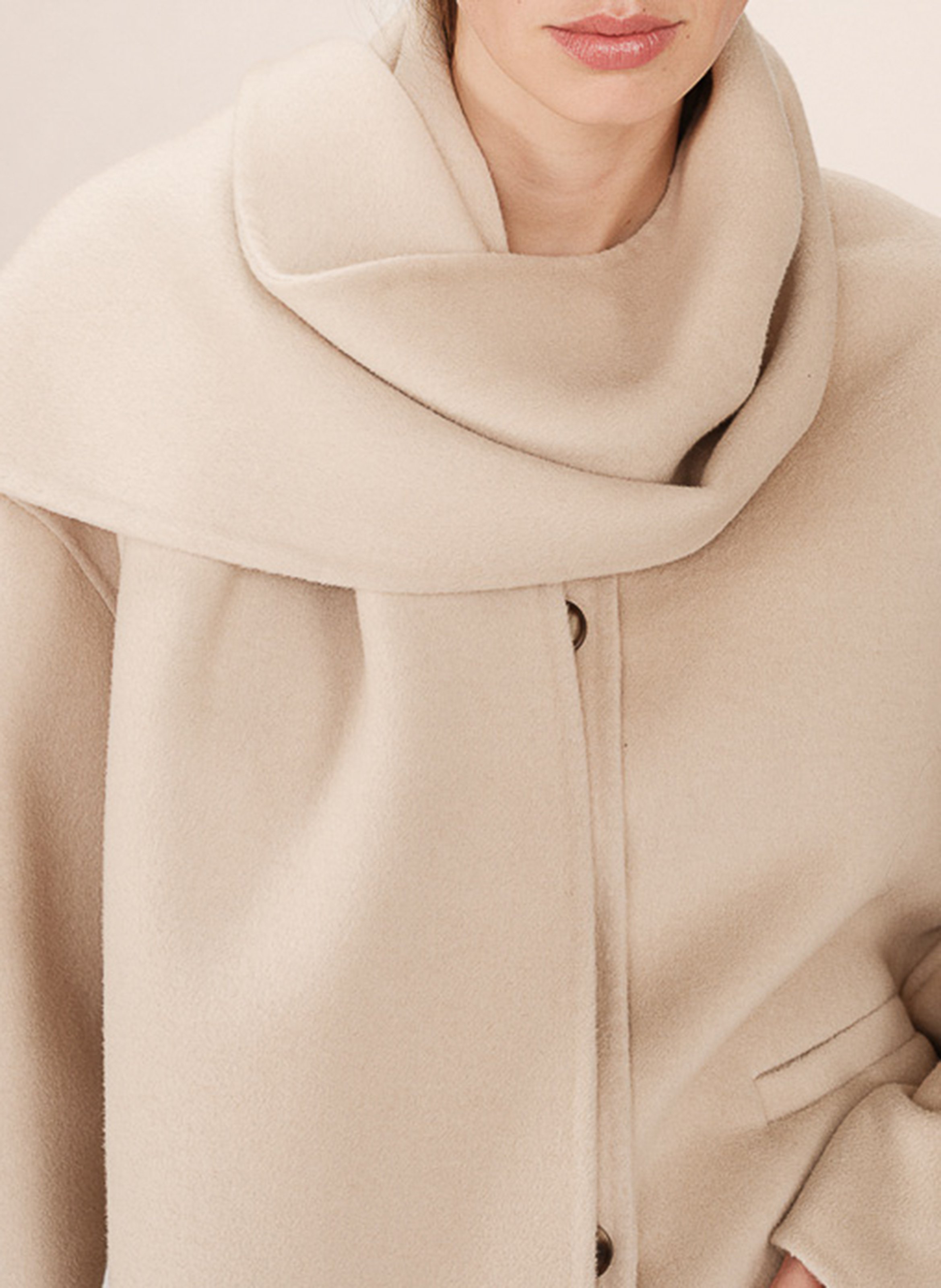 Wool and mohair scarf GRACE ET MILA Beige