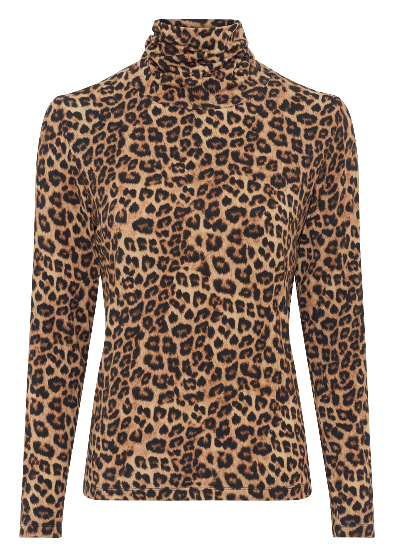 Leopard turtleneck sweater GERARD DAREL Brown