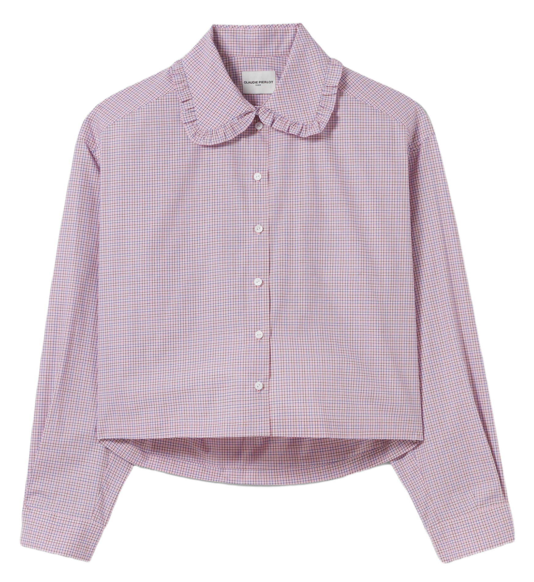 Chemise col classique manches contrastantes en coton CLAUDIE PIERLOT Multicolored