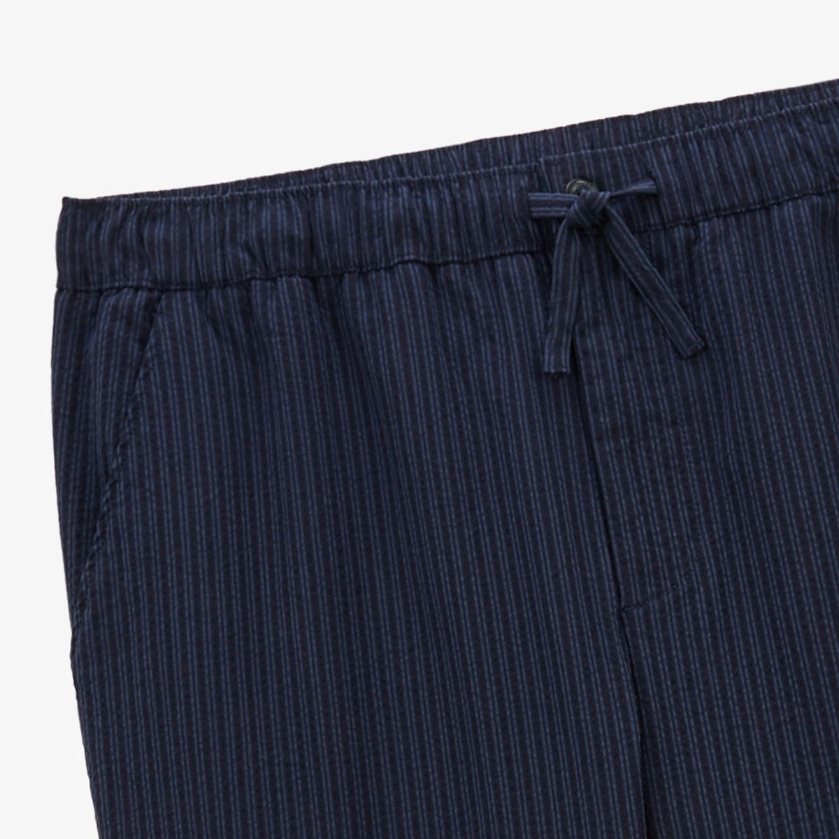 Tapered pants with elasticated waist and stripes SERGE BLANCO Blue