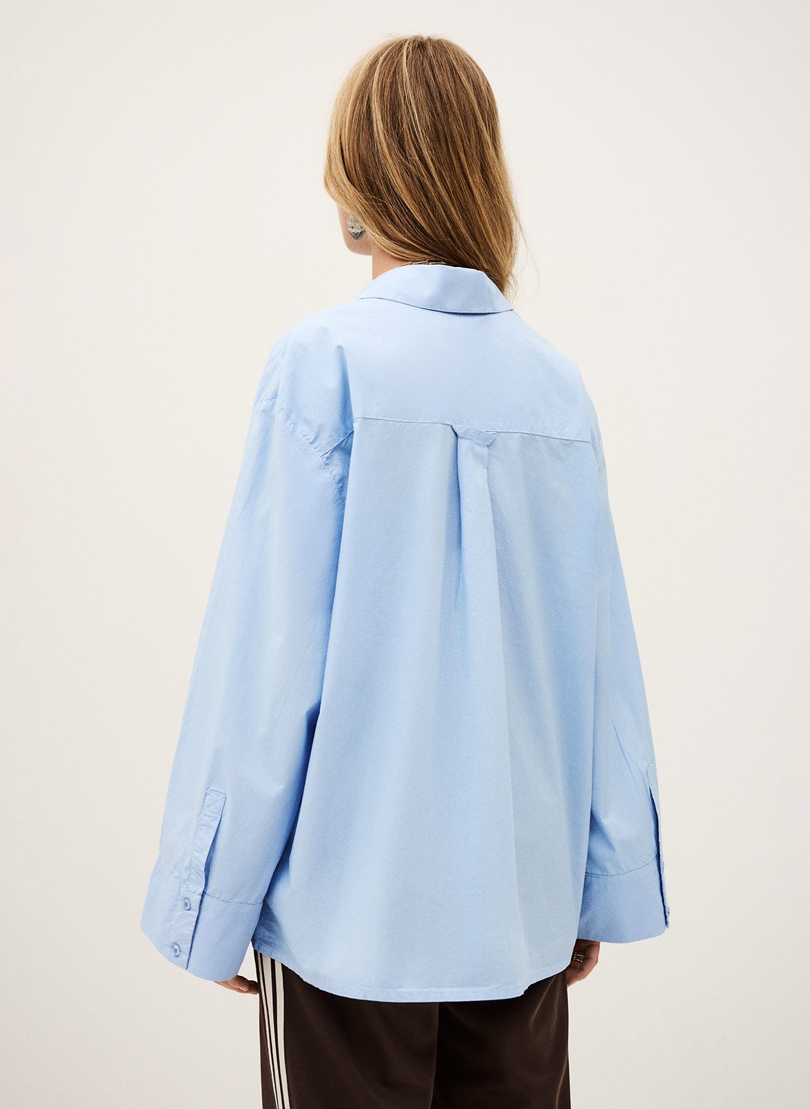 Chemise col classique en coton BA&SH Bleu