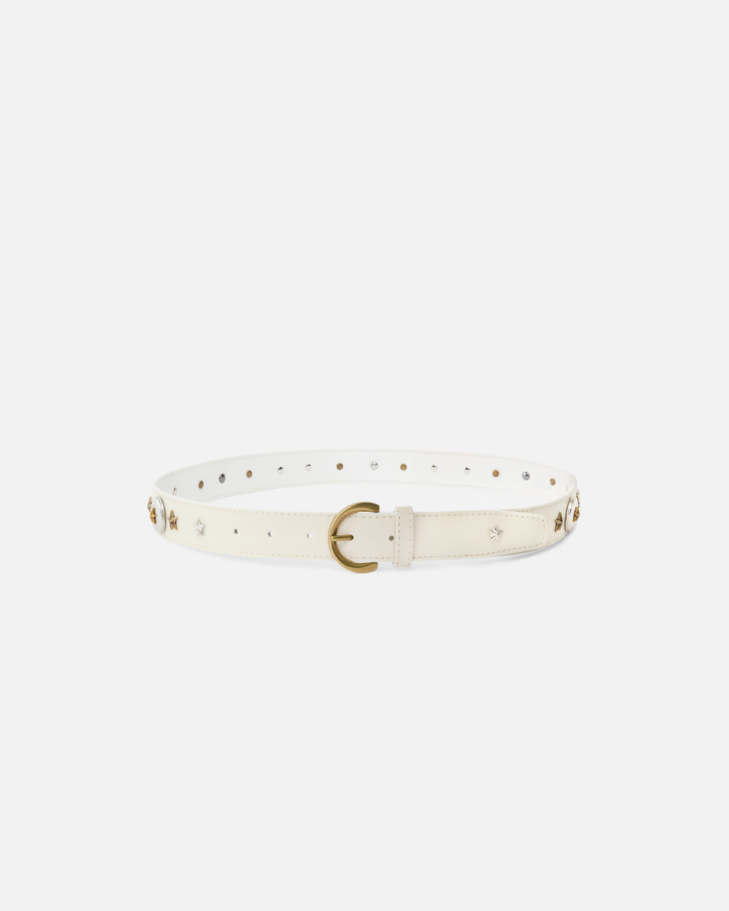 Studded belt 3 cm PINKO White