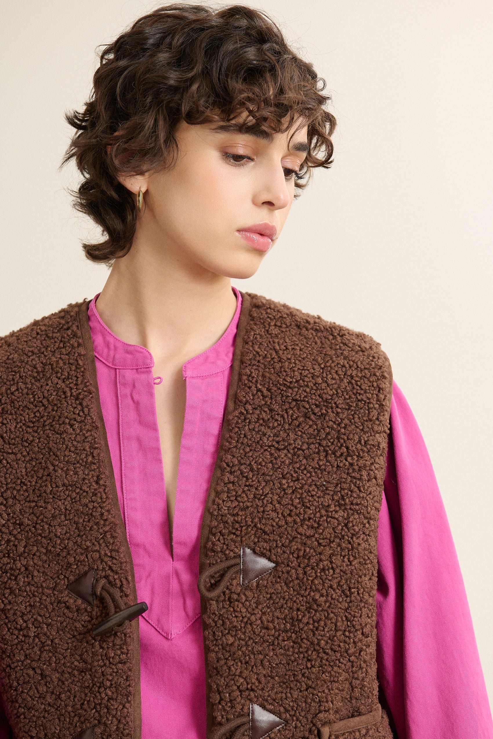 Sleeveless jacket GARANCE PARIS Brown