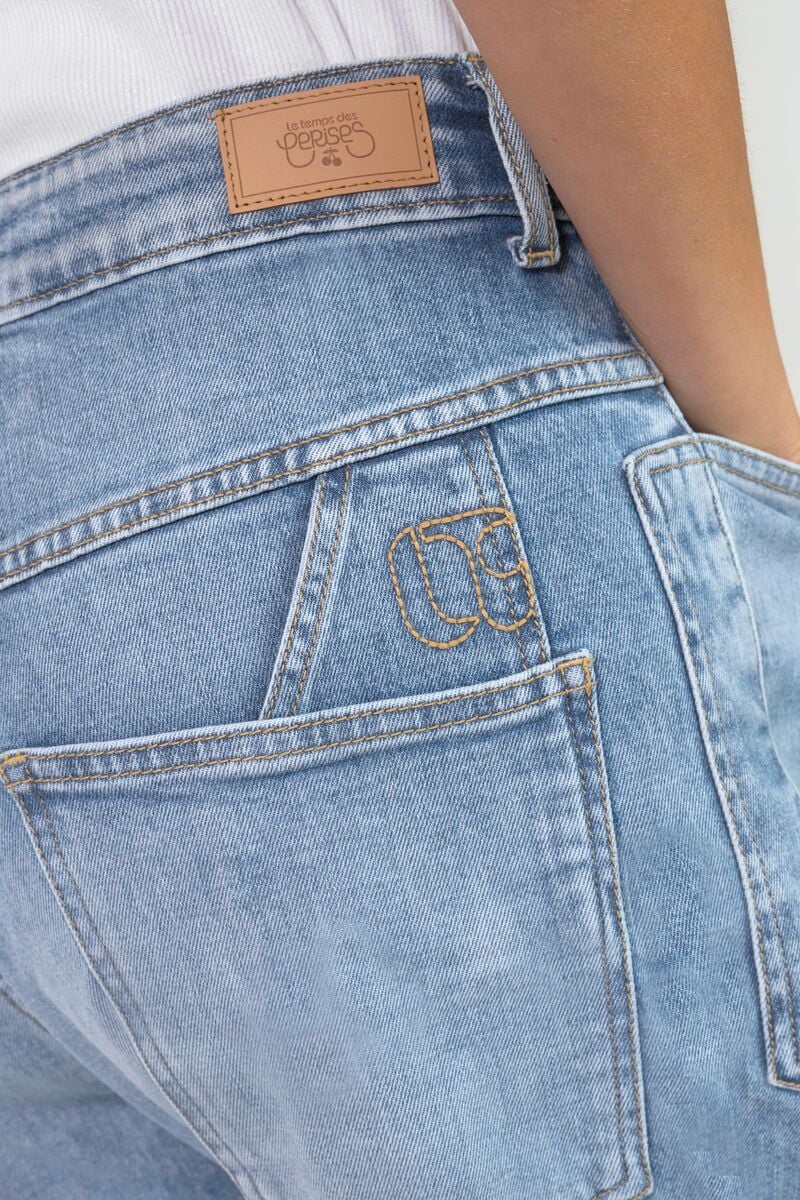 Loose jeans, wide balloon, length 34 LE TEMPS DES CERISES Blue